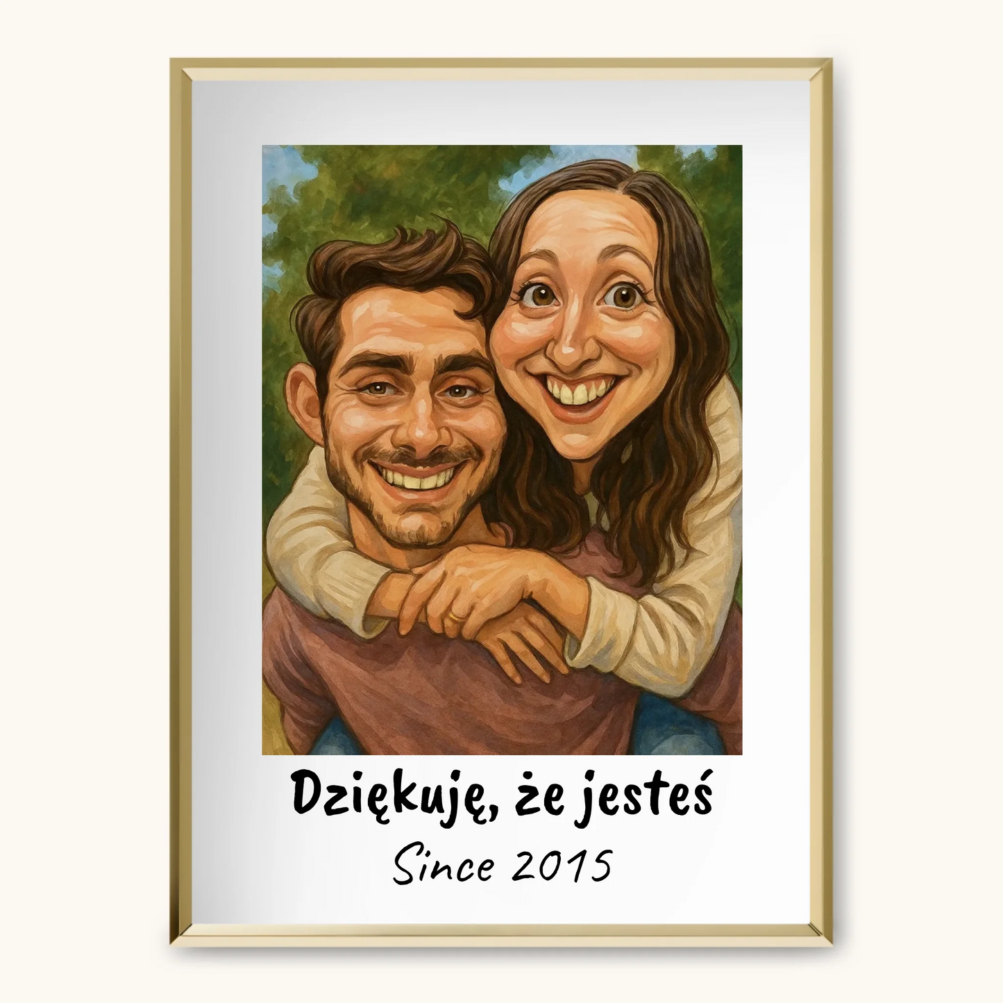 TAPANDA.PL RAMKA A3 GŁOWNE ZDJĘCIE ZŁOTA CIENKA RAMKA