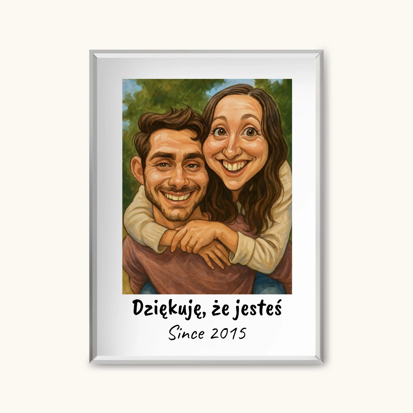 TAPANDA.PL RAMKA A4 GŁOWNE ZDJĘCIE SREBRNA CIENKA RAMKA