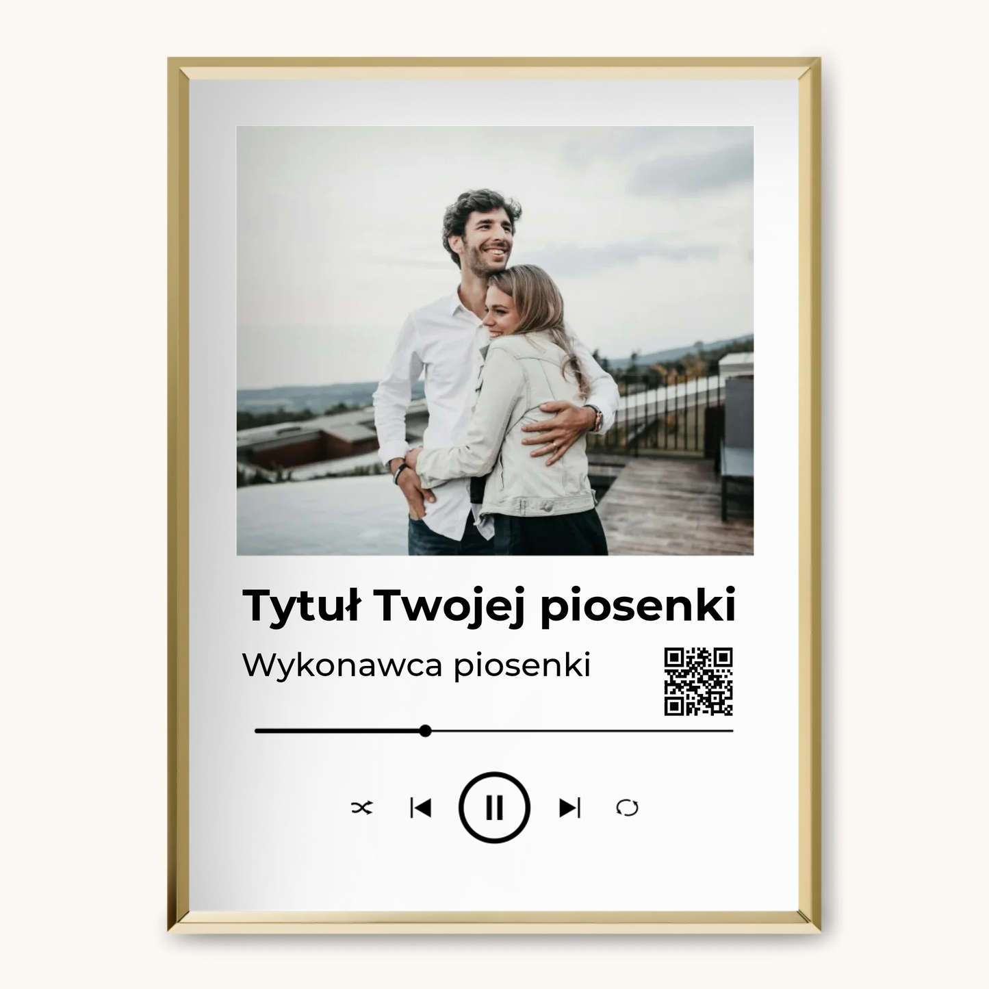 TAPANDA.PL RAMKA A3 GŁOWNE ZDJĘCIE ZŁOTA CIENKA RAMKA