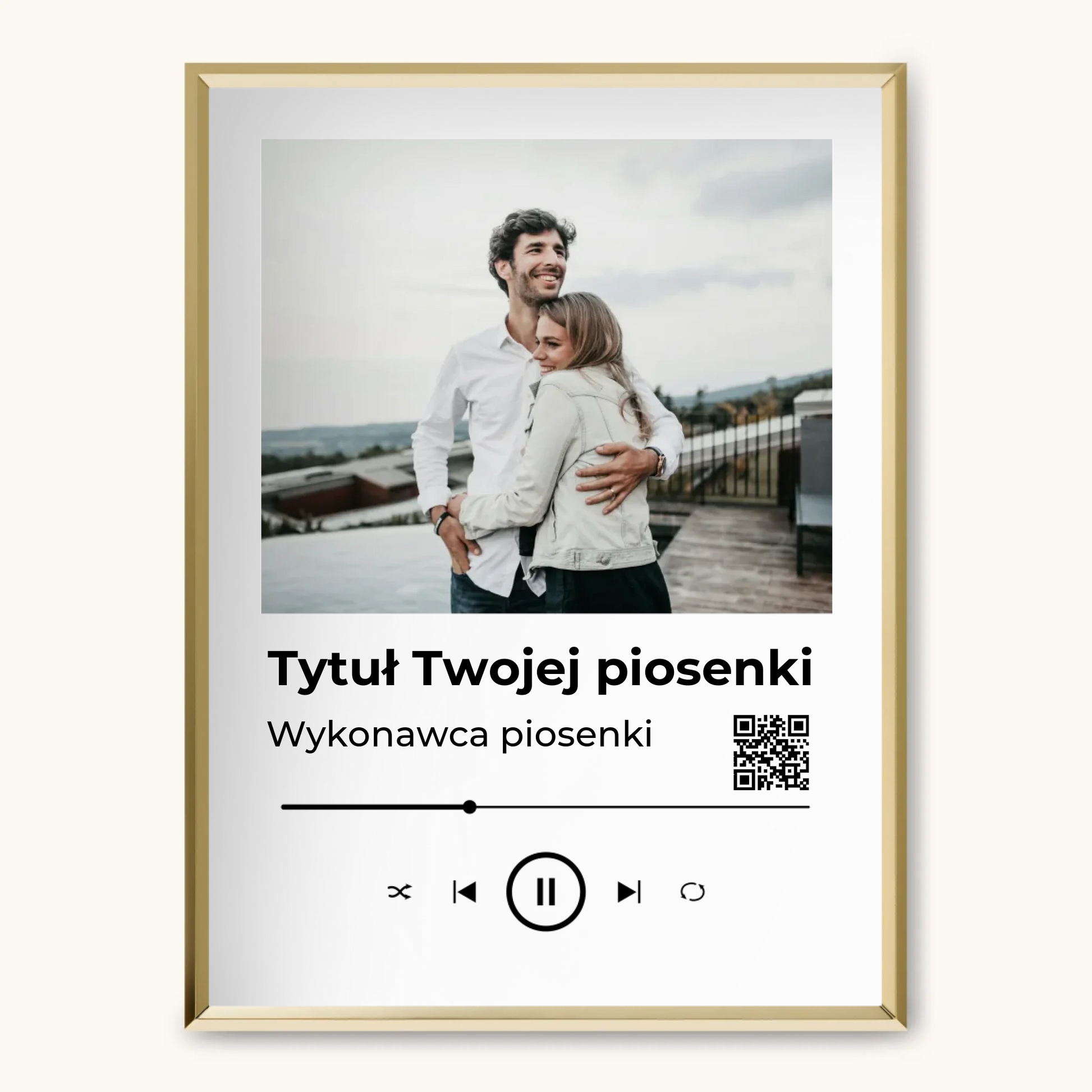 TAPANDA.PL RAMKA A3 GŁOWNE ZDJĘCIE ZŁOTA CIENKA RAMKA