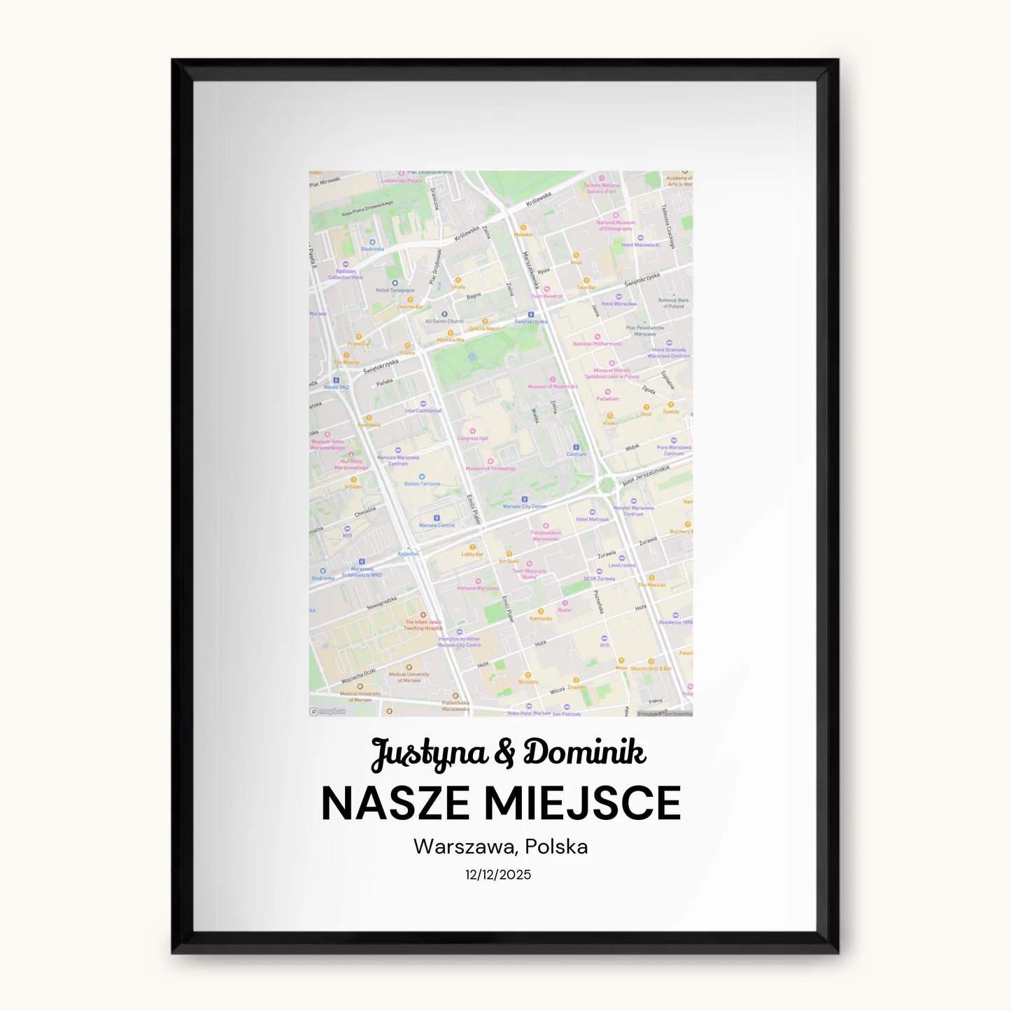 TAPANDA.PL RAMKA A3 GŁOWNE ZDJĘCIE CZARNA CIENKA RAMKA