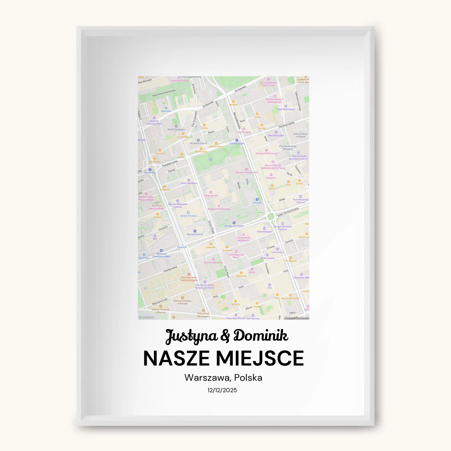 TAPANDA.PL RAMKA A3 GŁOWNE ZDJĘCIE BIAŁA CIENKA RAMKA