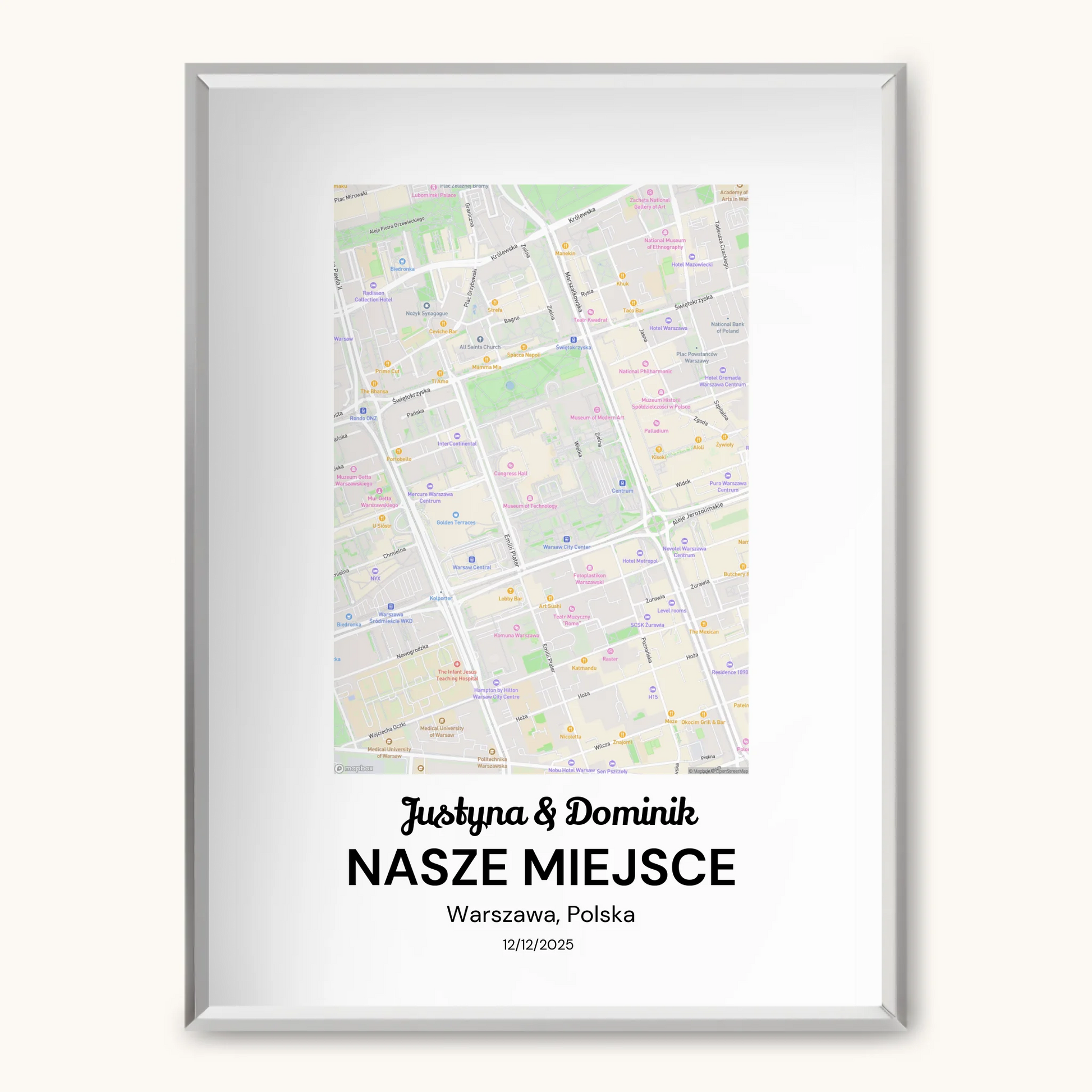 TAPANDA.PL RAMKA A3 GŁOWNE ZDJĘCIE SREBRNA CIENKA RAMKA