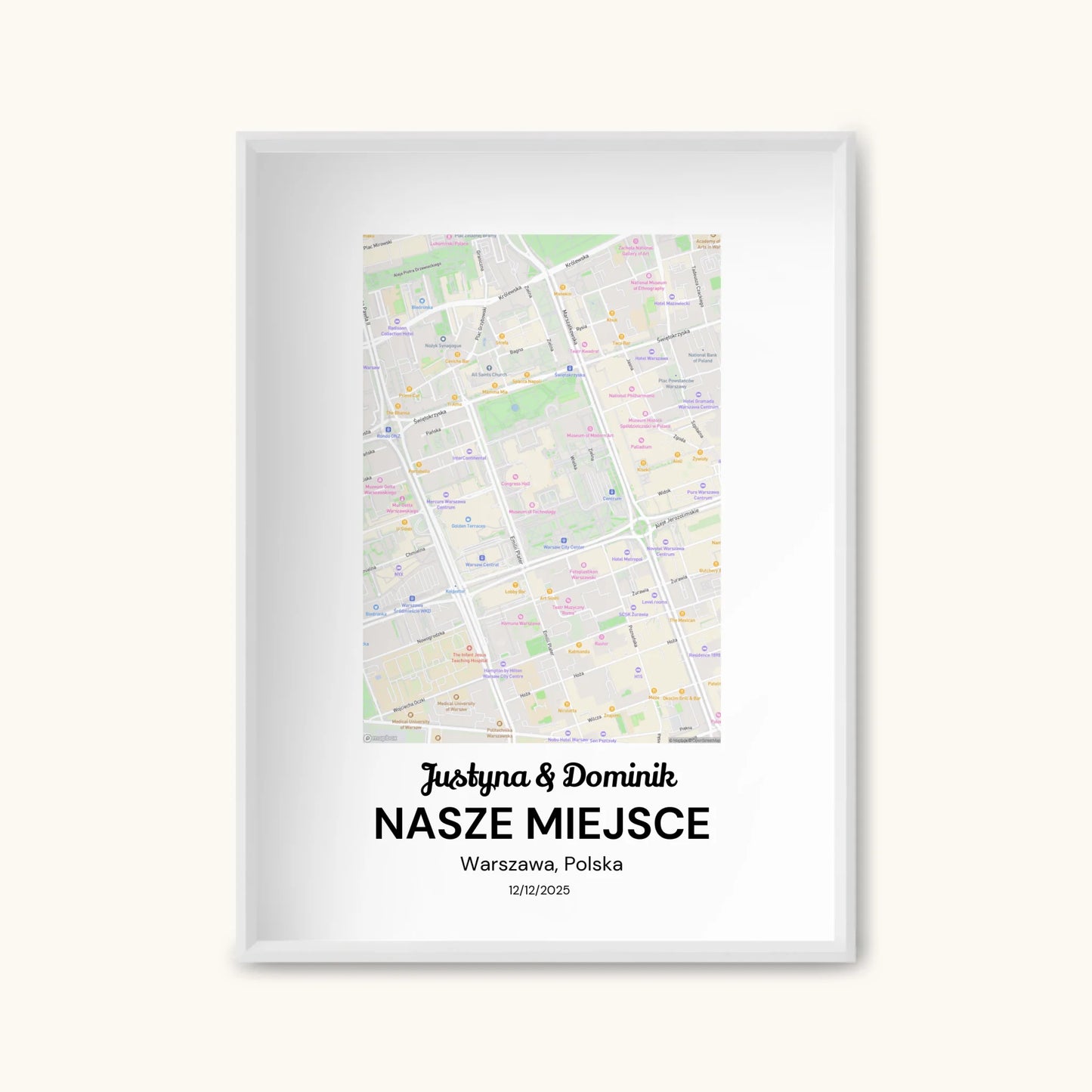 TAPANDA.PL RAMKA A4 GŁOWNE ZDJĘCIE BIAŁA CIENKA RAMKA