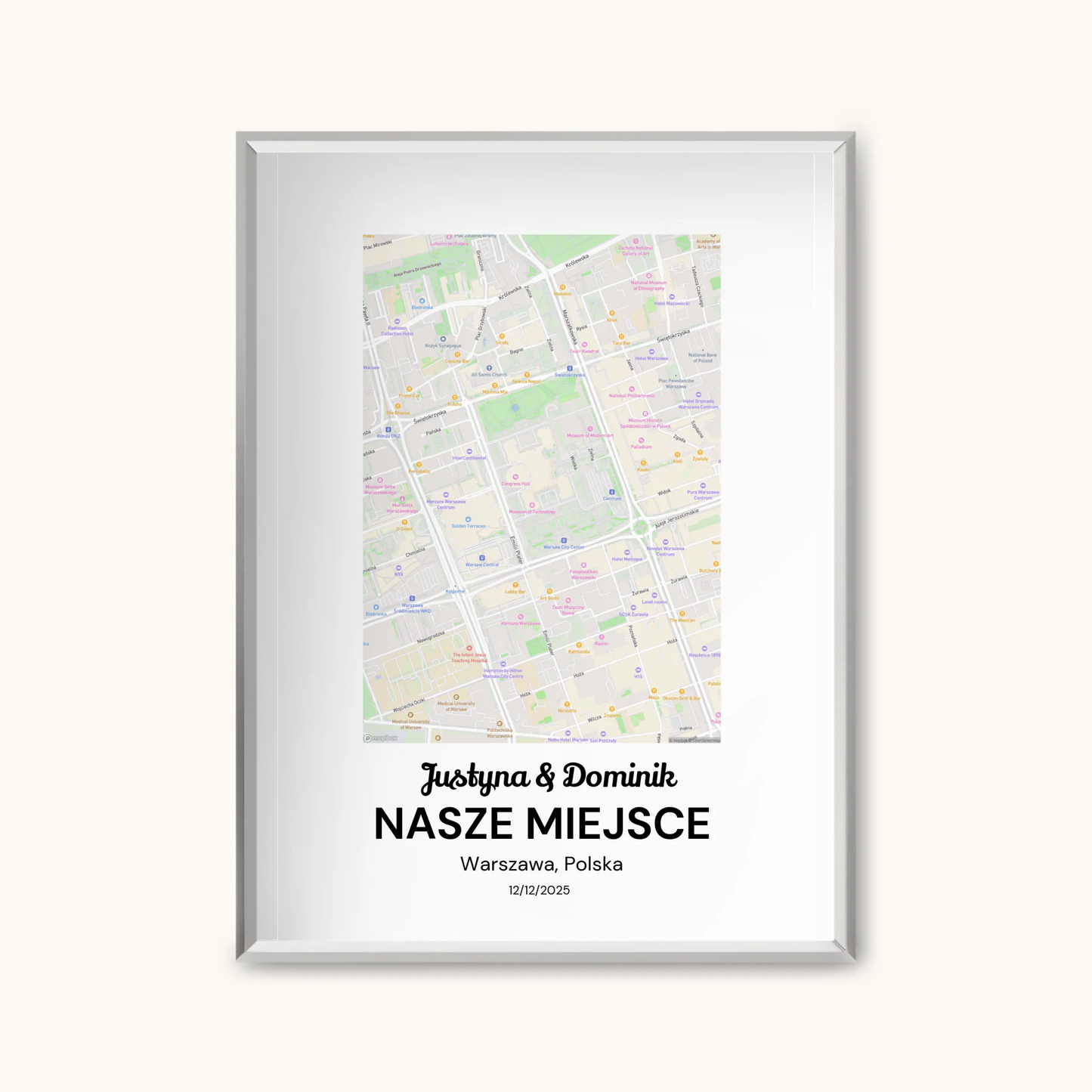 TAPANDA.PL RAMKA A4 GŁOWNE ZDJĘCIE SREBRNA CIENKA RAMKA