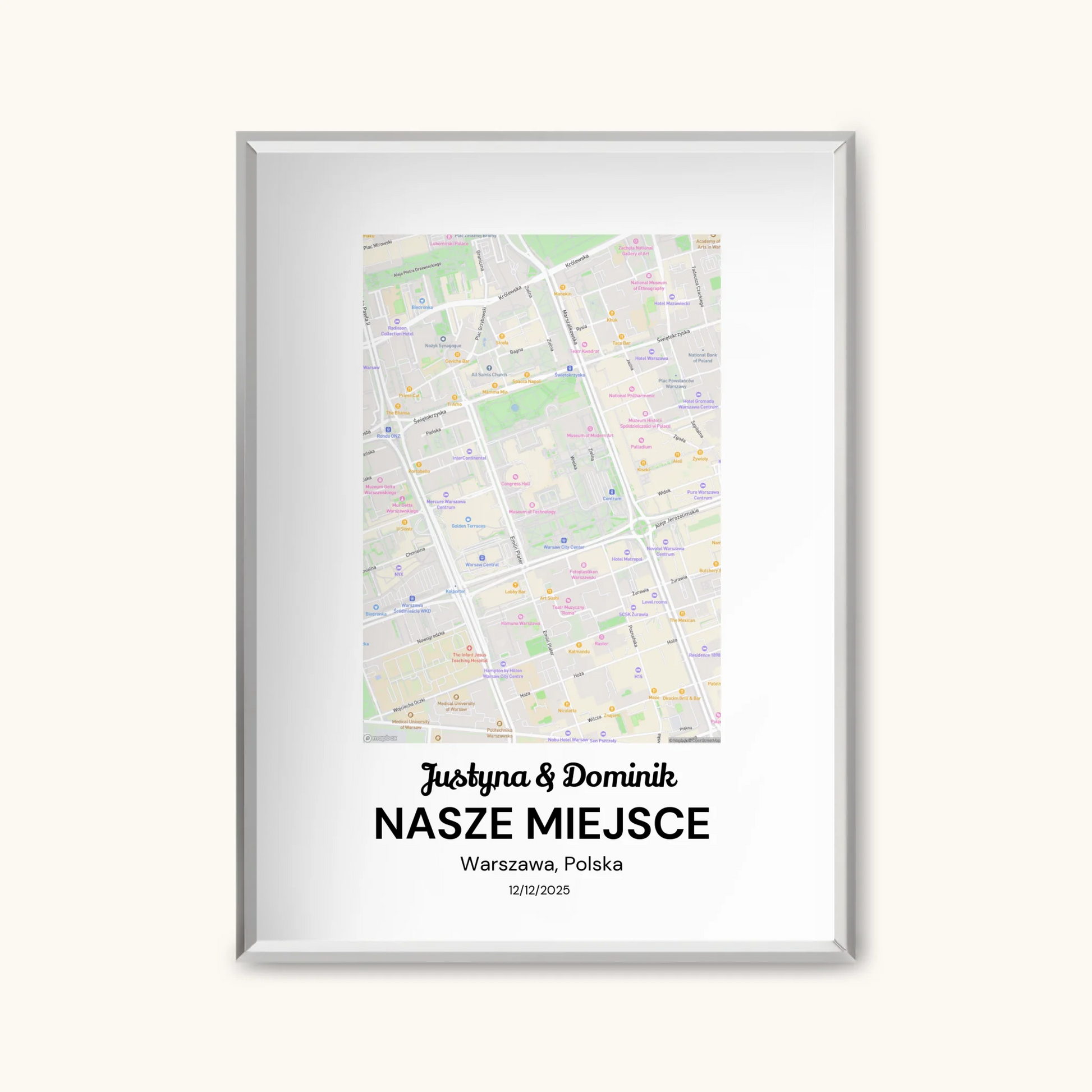 TAPANDA.PL RAMKA A4 GŁOWNE ZDJĘCIE SREBRNA CIENKA RAMKA