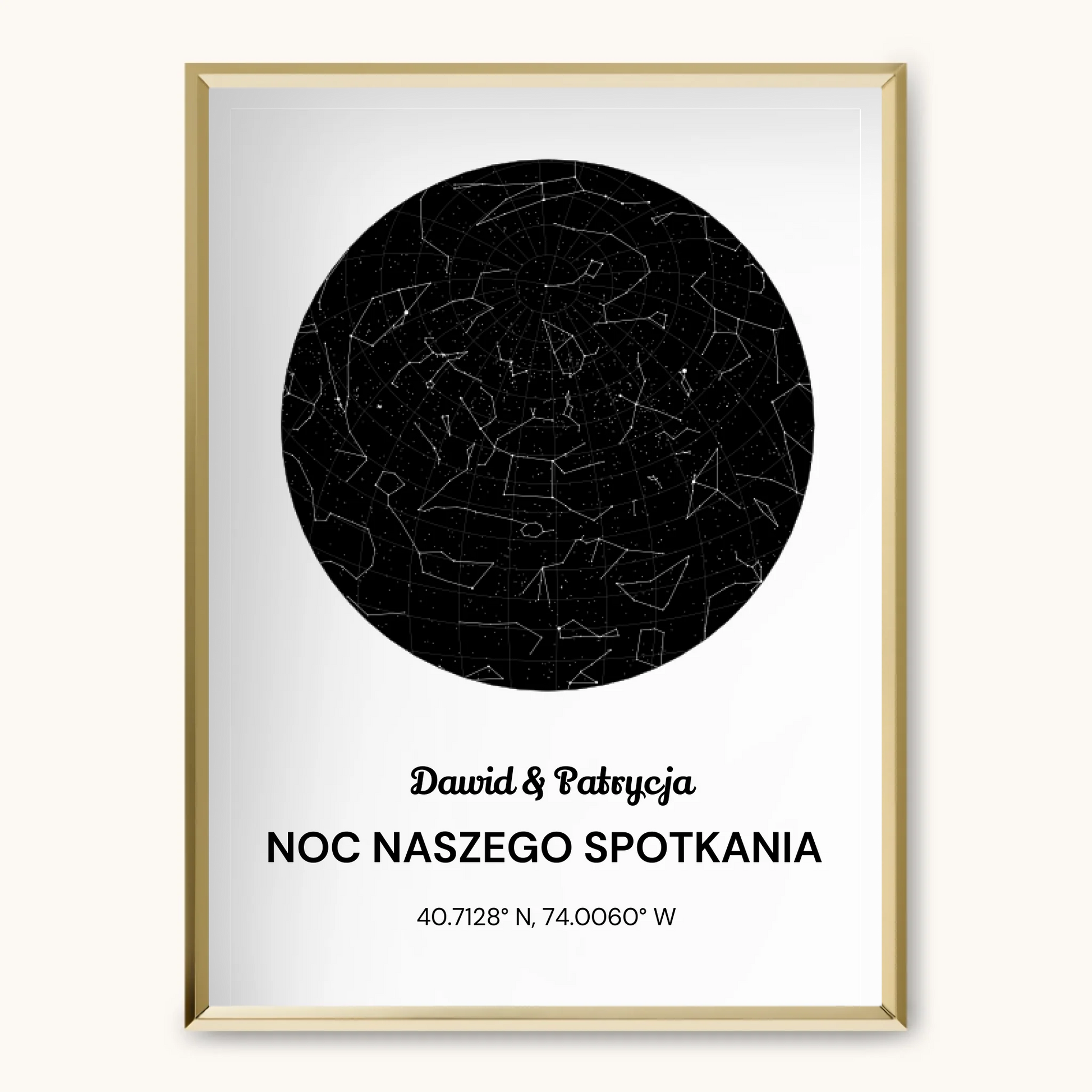 TAPANDA.PL RAMKA A3 GŁOWNE ZDJĘCIE ZŁOTA CIENKA RAMKA