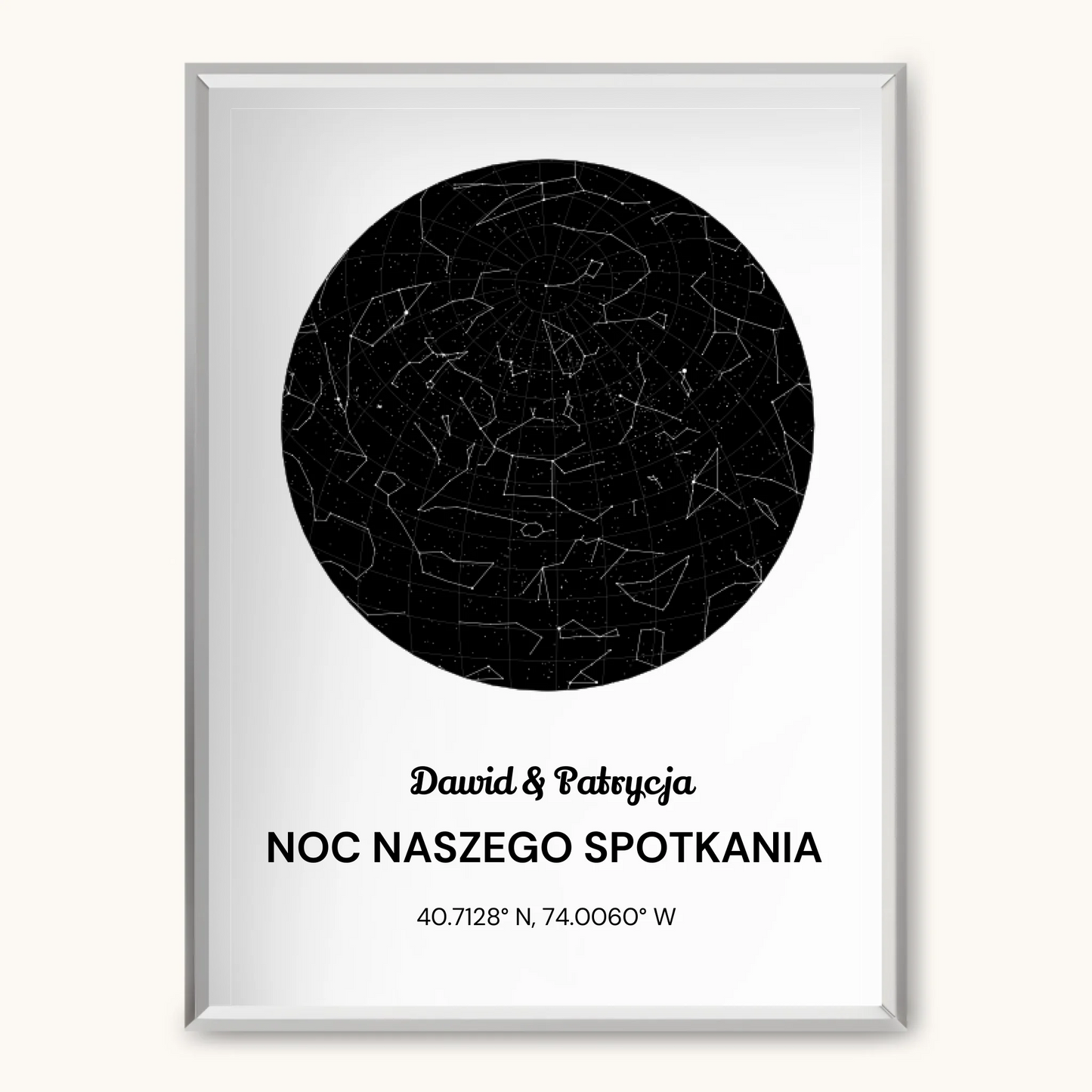 TAPANDA.PL RAMKA A3 GŁOWNE ZDJĘCIE SREBRNA CIENKA RAMKA