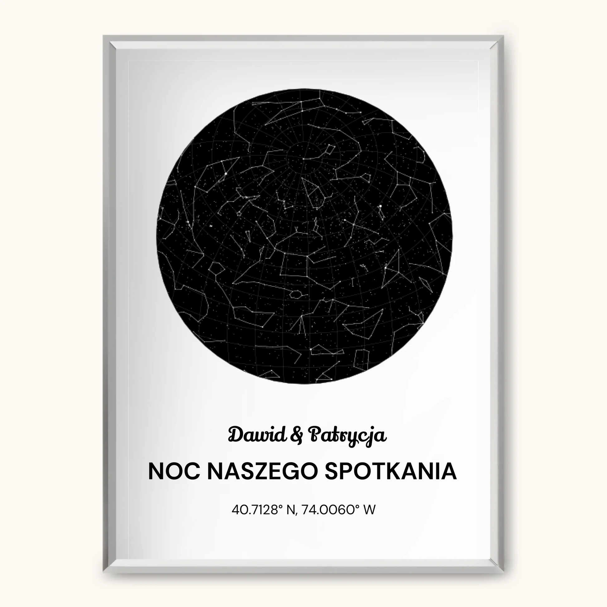 TAPANDA.PL RAMKA A3 GŁOWNE ZDJĘCIE SREBRNA CIENKA RAMKA