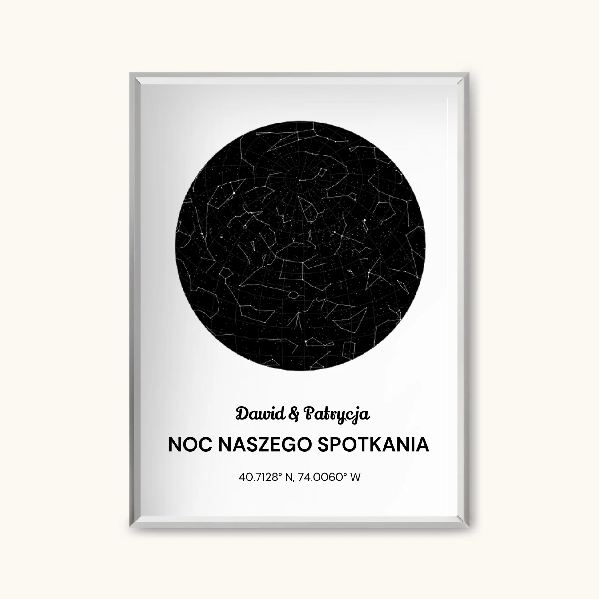 TAPANDA.PL RAMKA A4 GŁOWNE ZDJĘCIE SREBRNA CIENKA RAMKA