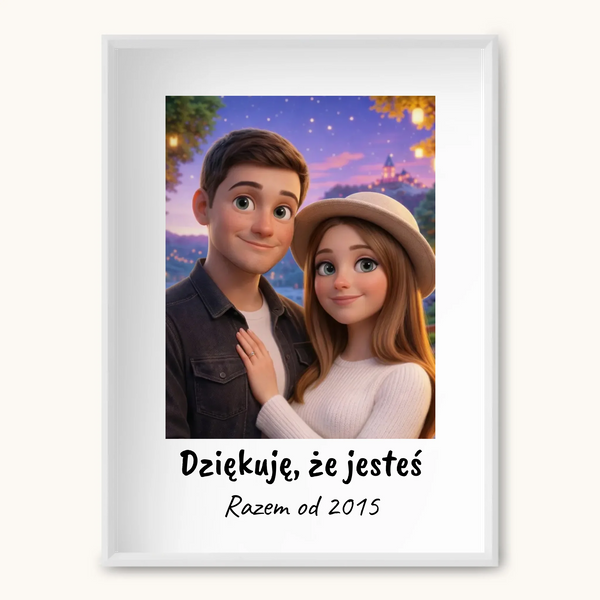 BAJKA 3D Obraz AI z ramką i podpisem personalizowany prezent - tapanda.pl