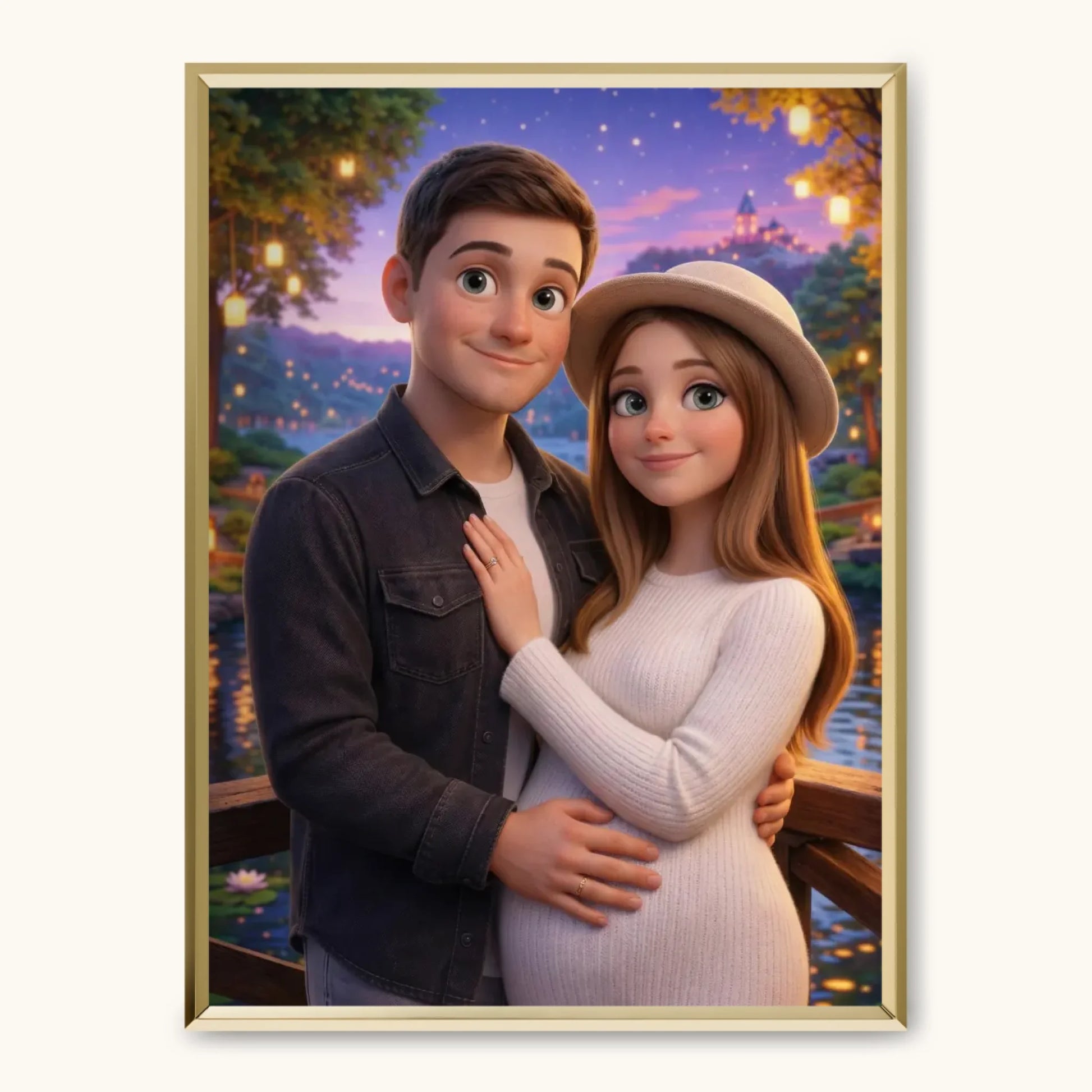 TAPANDA.PL RAMKA A3 GŁOWNE ZDJĘCIE ZŁOTA CIENKA RAMKA