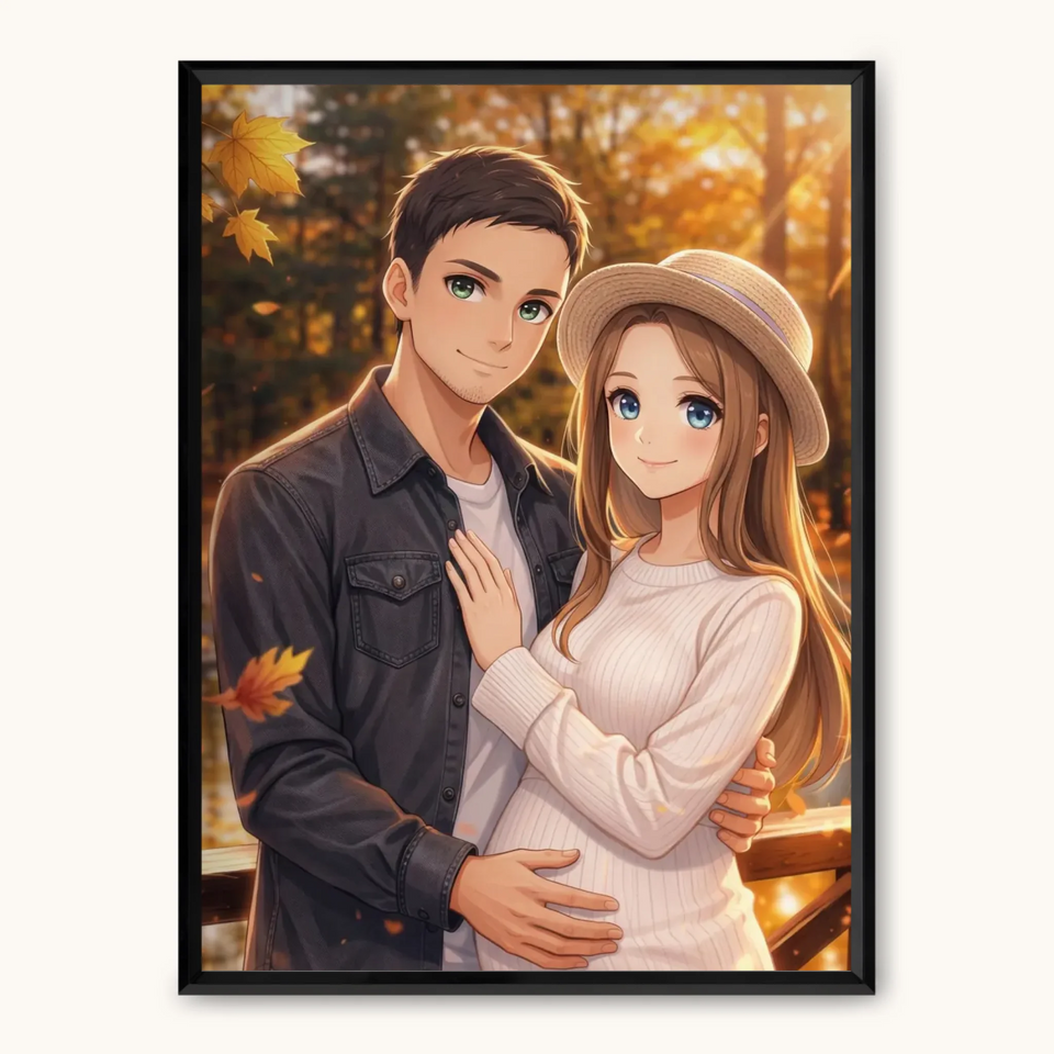 ANIME Obraz AI z ramką