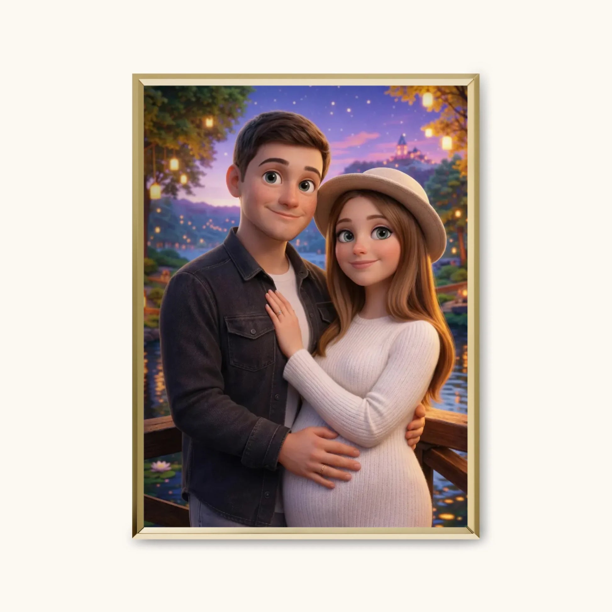 TAPANDA.PL RAMKA A4 GŁOWNE ZDJĘCIE ZŁOTA CIENKA RAMKA