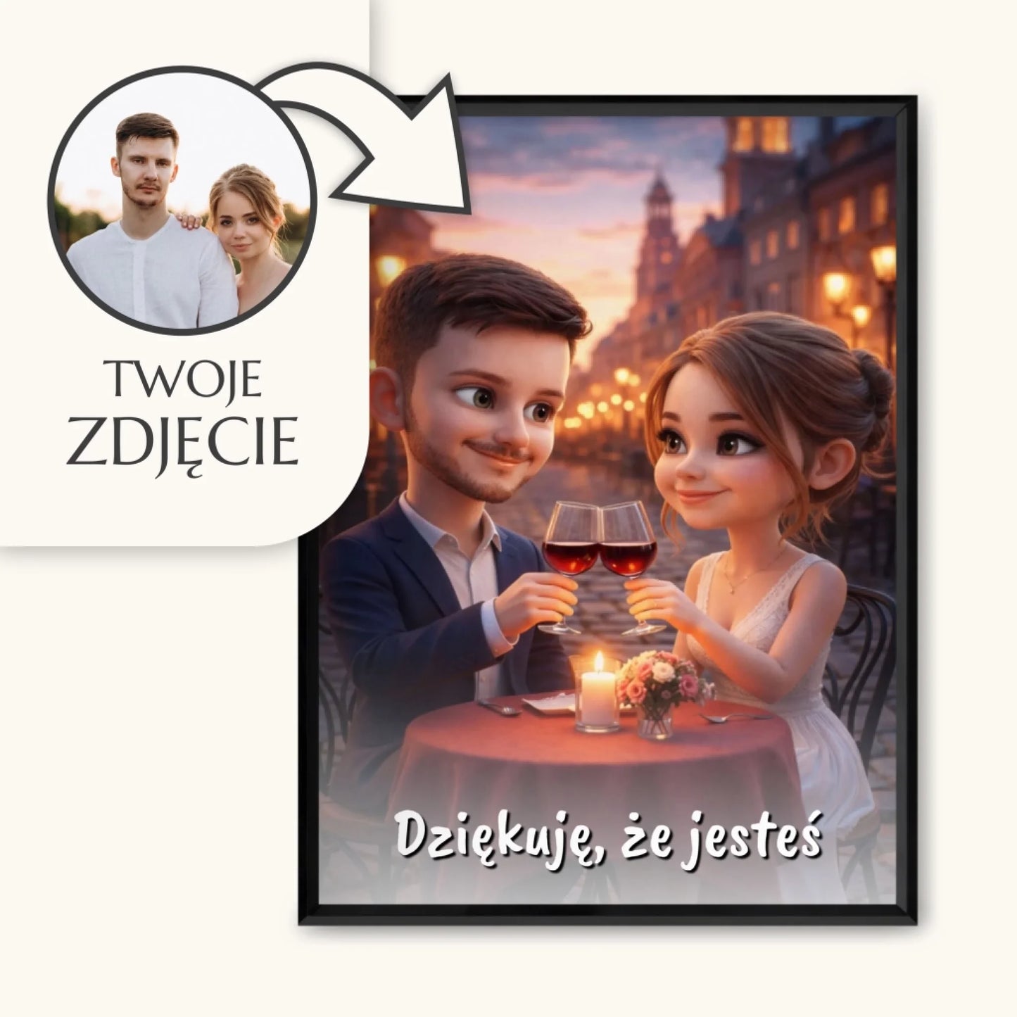 ROMANTYCZNY WIECZÓR personalizowany prezent - tapanda.pl