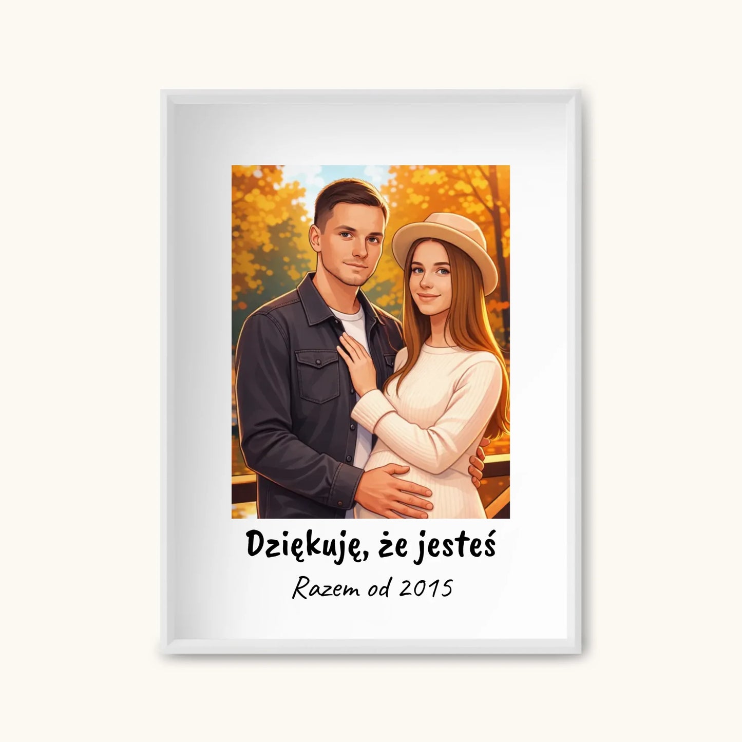 TAPANDA.PL RAMKA A4 GŁOWNE ZDJĘCIE BIAŁA CIENKA RAMKA