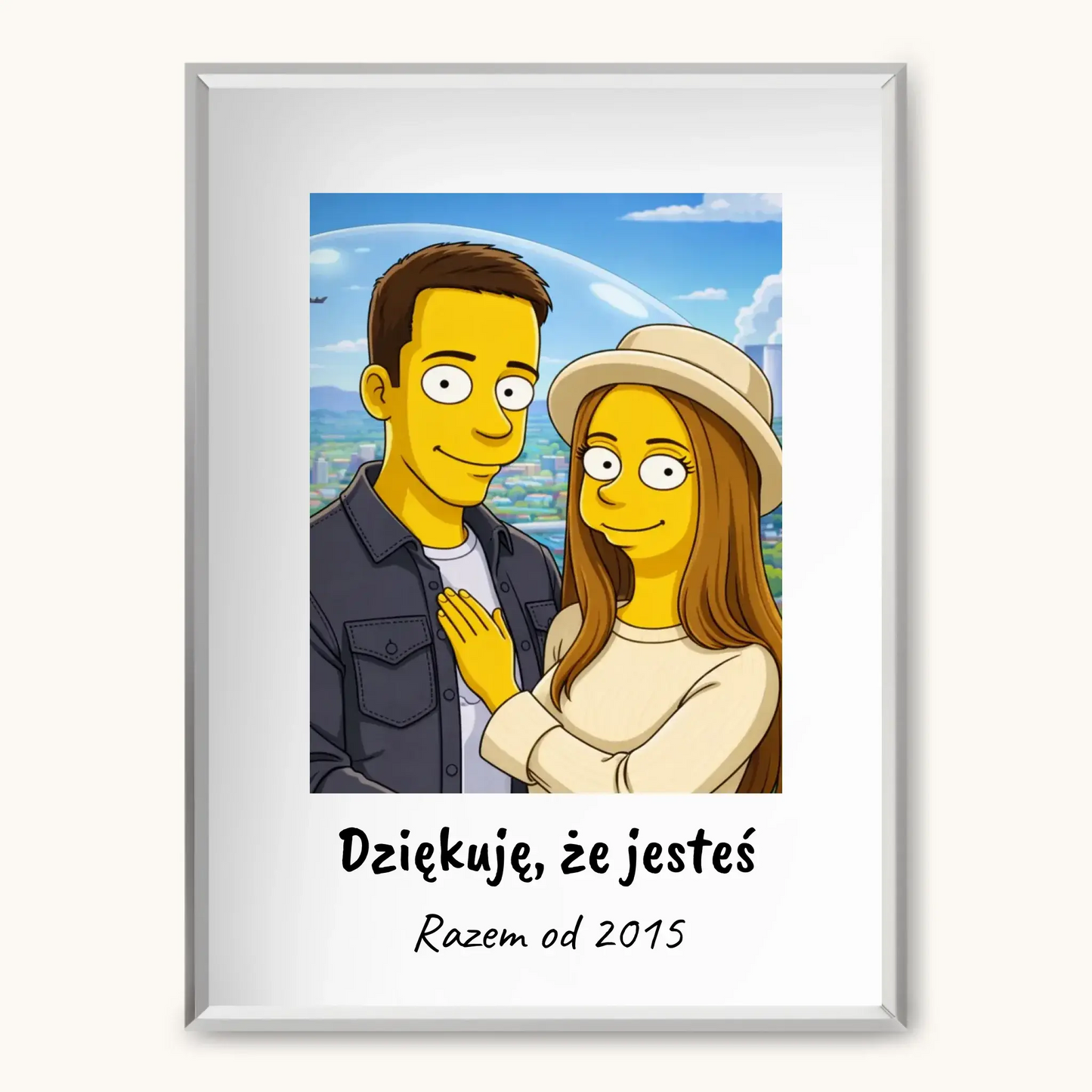 KRESKÓWKA Z PODPISEM — personalizowany obraz AI ze zdjęcia w ramce, TaPanda.pl (zdjęcie 5)