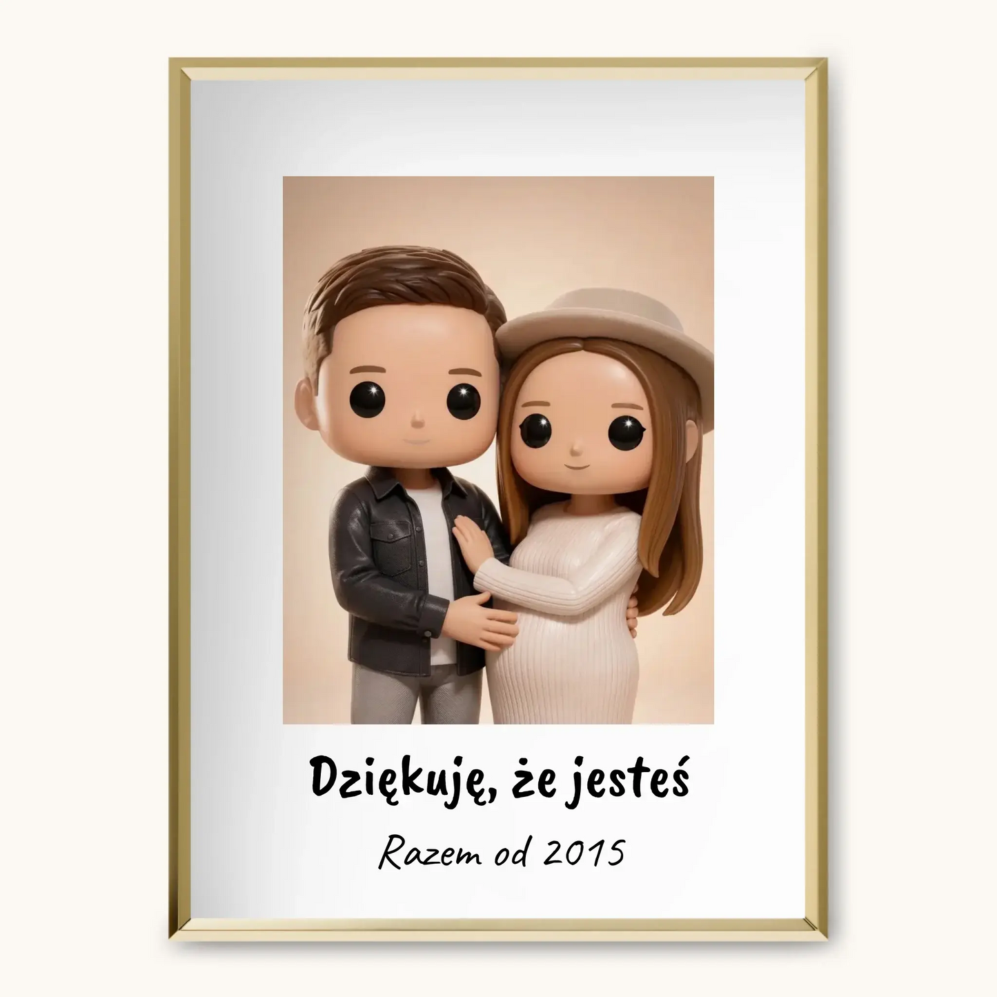 FIGURKA Z PODPISEM — personalizowany obraz AI ze zdjęcia w ramce, TaPanda.pl (zdjęcie 4)