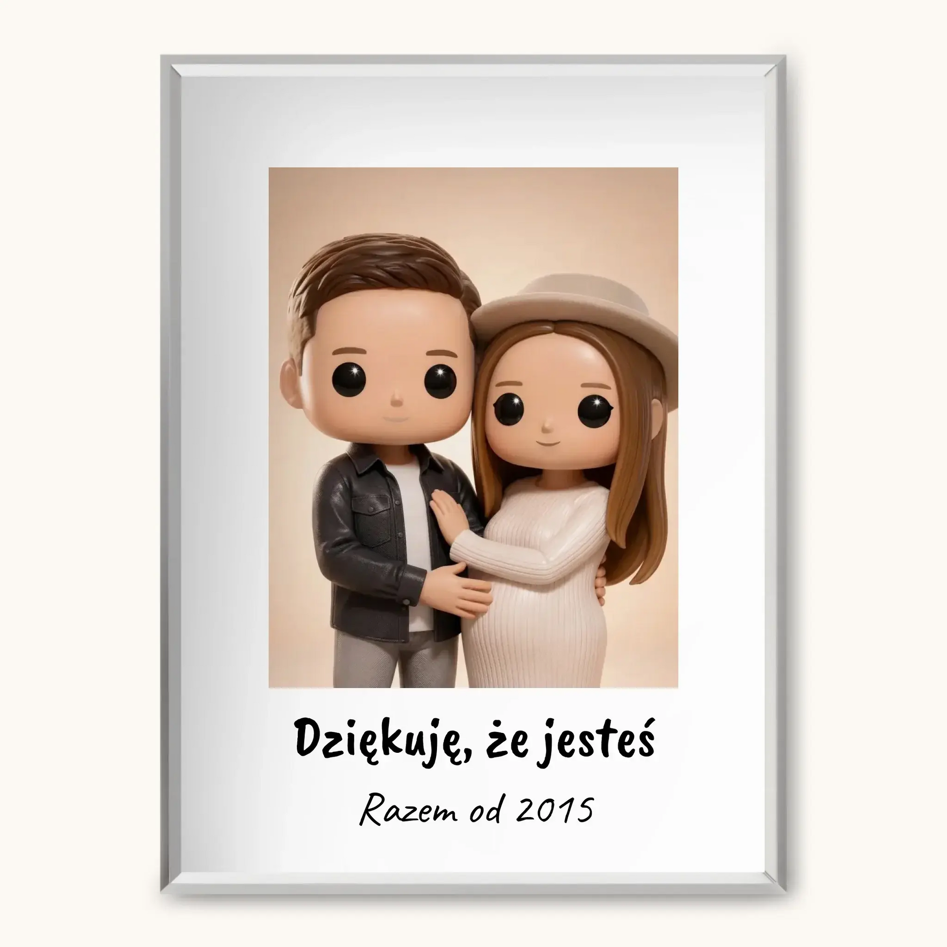 FIGURKA Z PODPISEM — personalizowany obraz AI ze zdjęcia w ramce, TaPanda.pl (zdjęcie 5)
