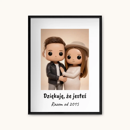 FIGURKA Z PODPISEM — personalizowany obraz AI ze zdjęcia w ramce, TaPanda.pl (zdjęcie 6)