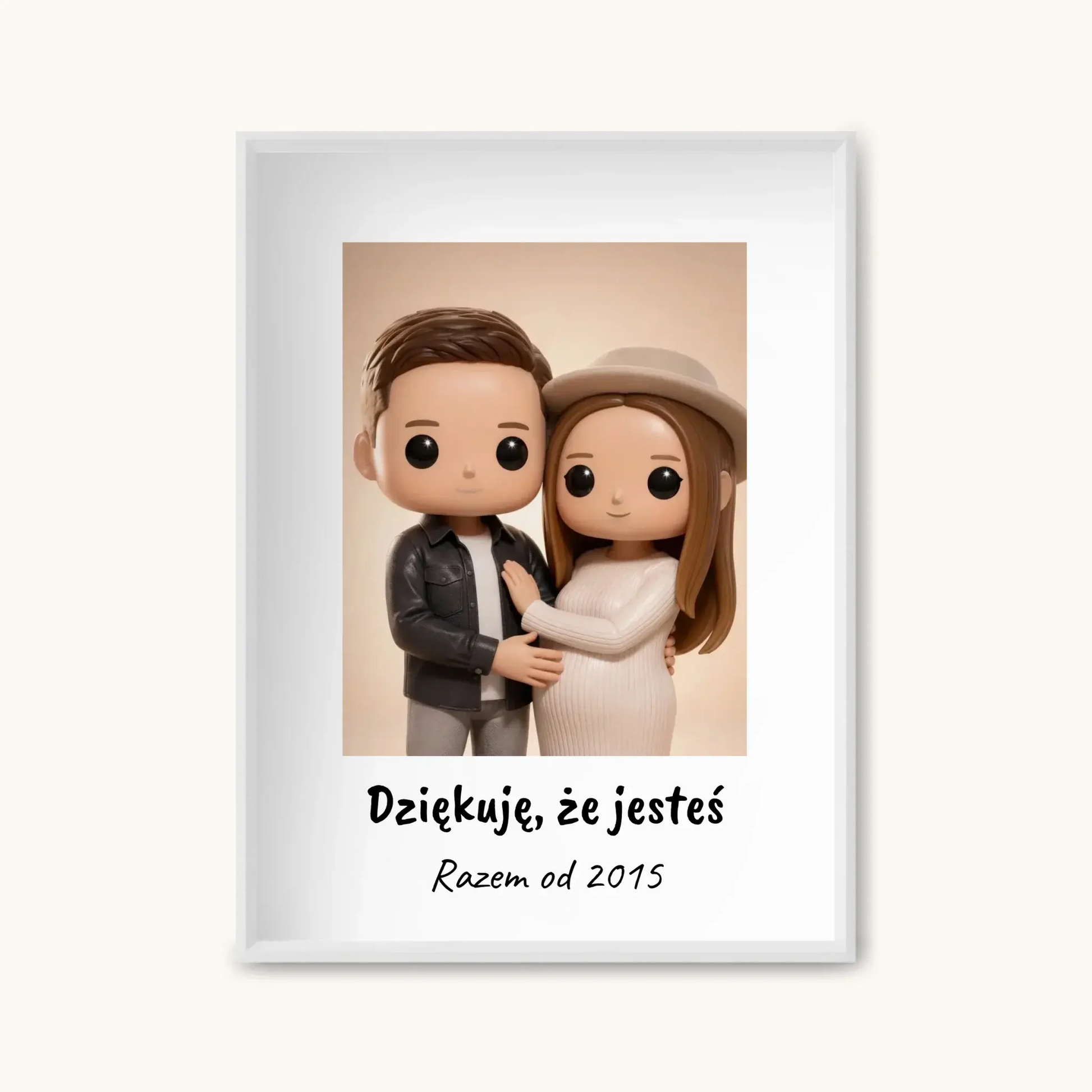 FIGURKA Z PODPISEM — personalizowany obraz AI ze zdjęcia w ramce, TaPanda.pl (zdjęcie 7)