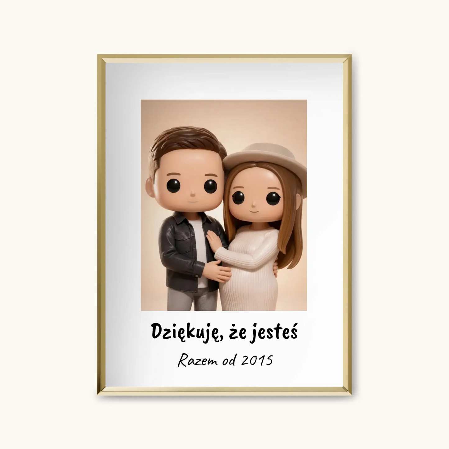 FIGURKA Z PODPISEM — personalizowany obraz AI ze zdjęcia w ramce, TaPanda.pl (zdjęcie 8)