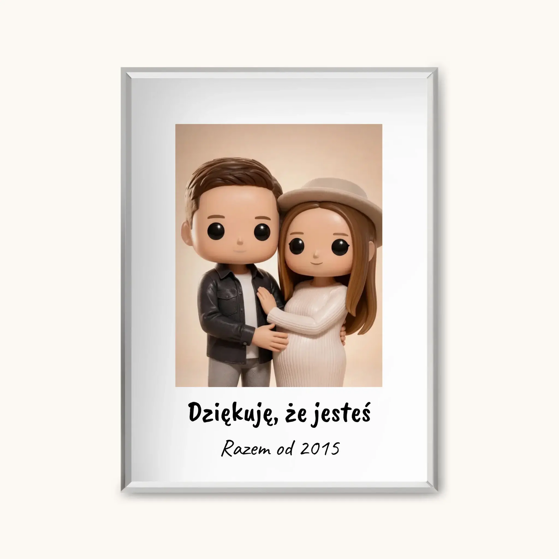 FIGURKA Z PODPISEM — personalizowany obraz AI ze zdjęcia w ramce, TaPanda.pl (zdjęcie 9)
