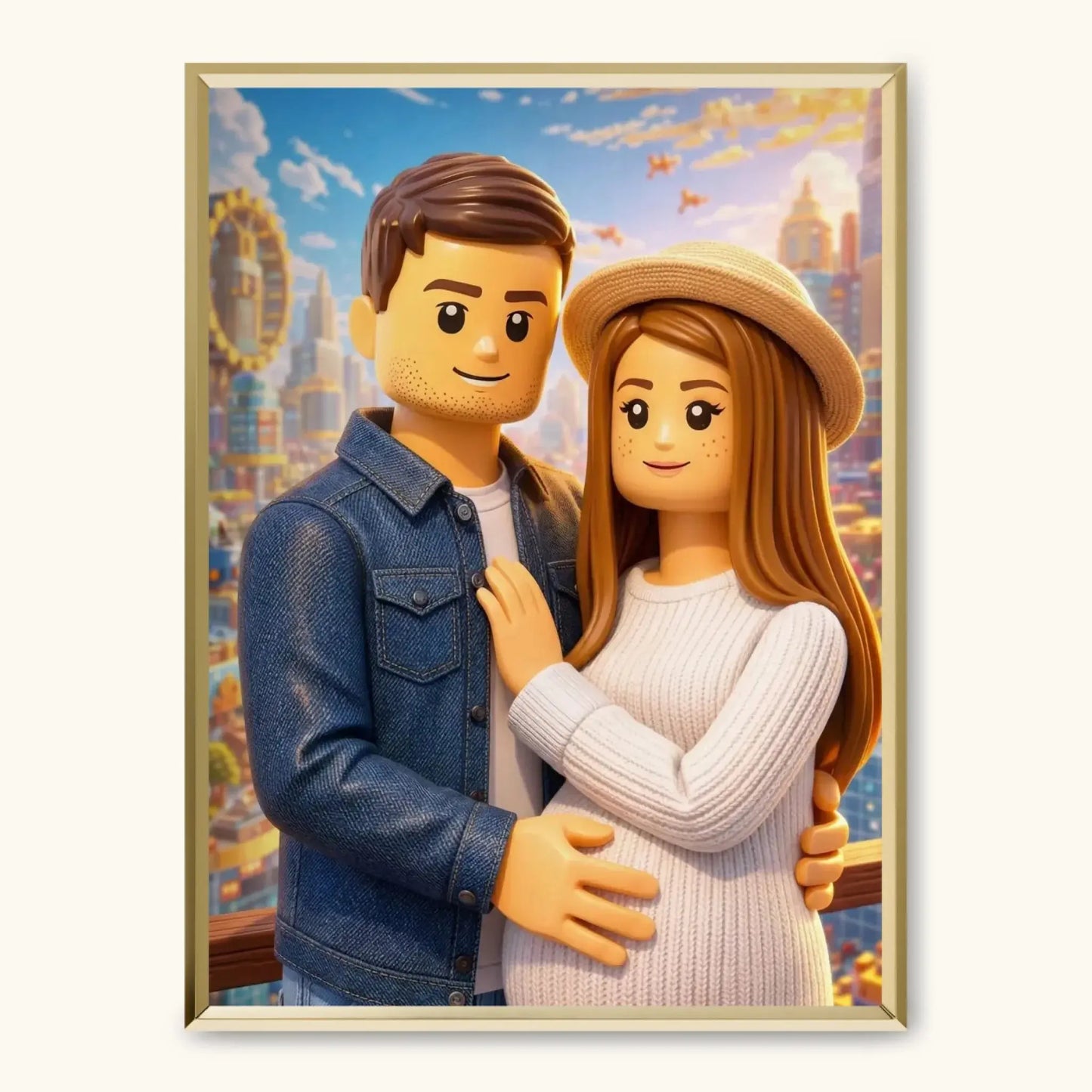 KLOCKI — personalizowany obraz AI ze zdjęcia w ramce, TaPanda.pl (zdjęcie 4)