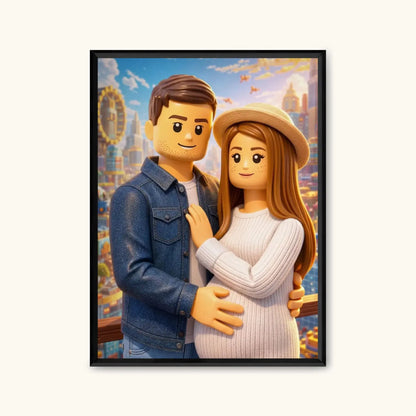 KLOCKI — personalizowany obraz AI ze zdjęcia w ramce, TaPanda.pl (zdjęcie 6)