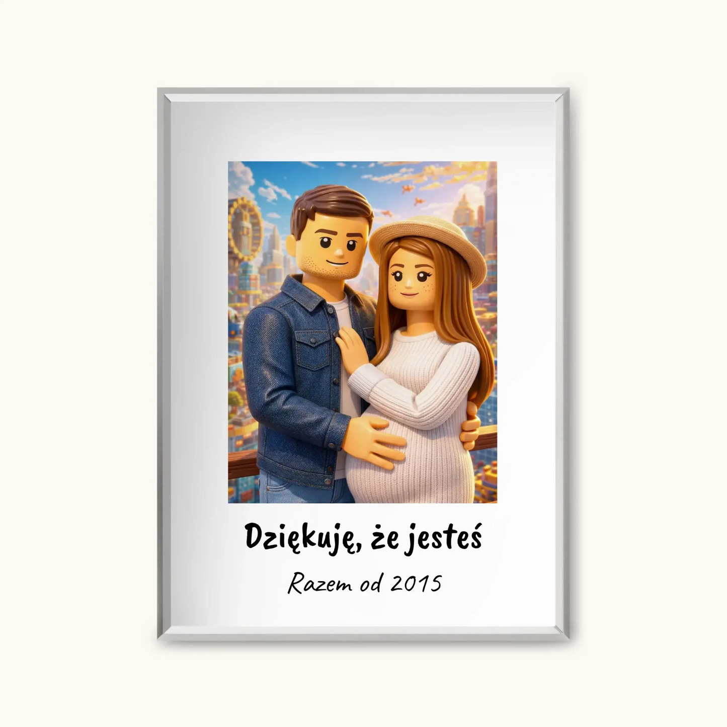 KLOCKI Z PODPISEM — personalizowany obraz AI ze zdjęcia w ramce, TaPanda.pl (zdjęcie 9)