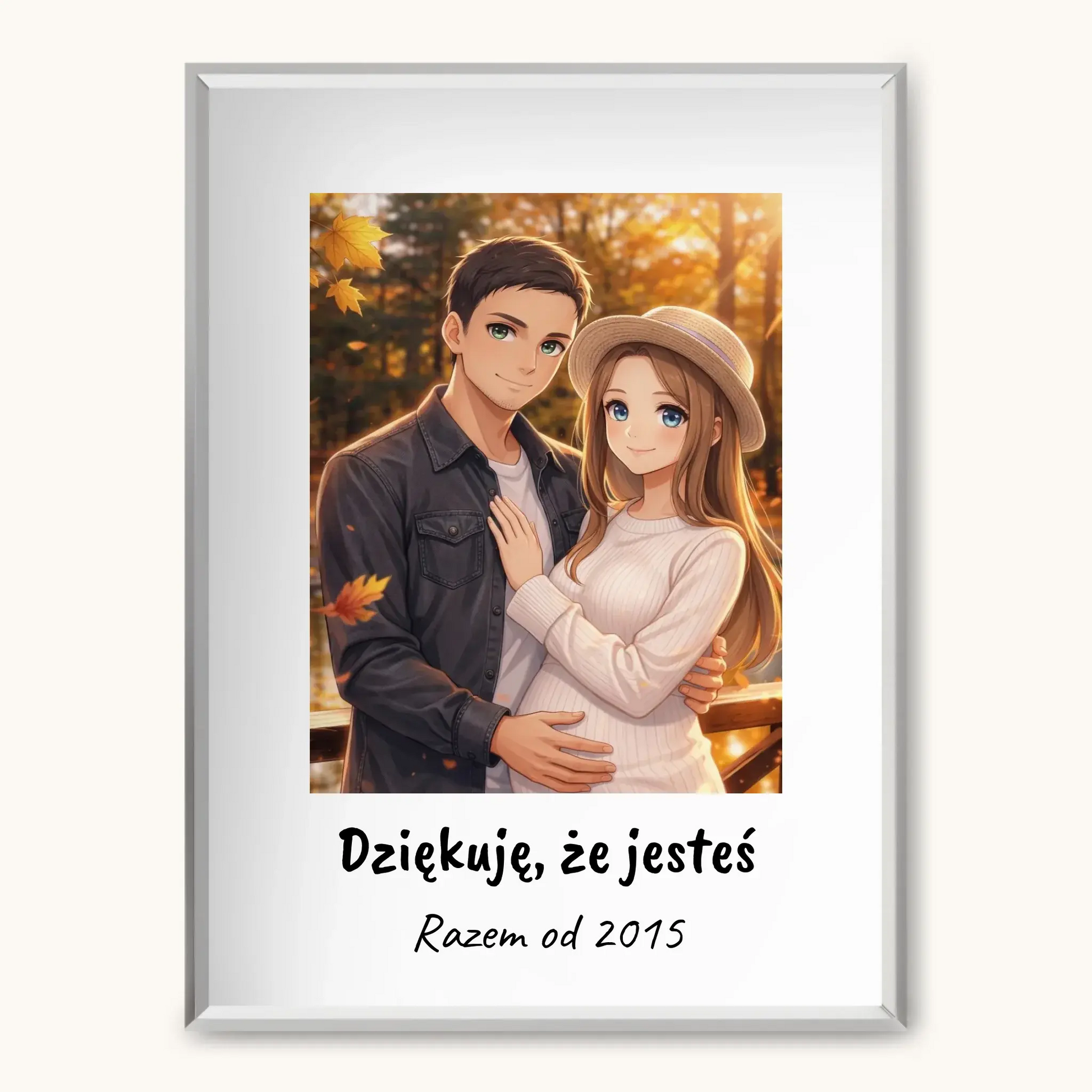 ANIME Z PODPISEM — personalizowany obraz AI ze zdjęcia w ramce, TaPanda.pl (zdjęcie 5)