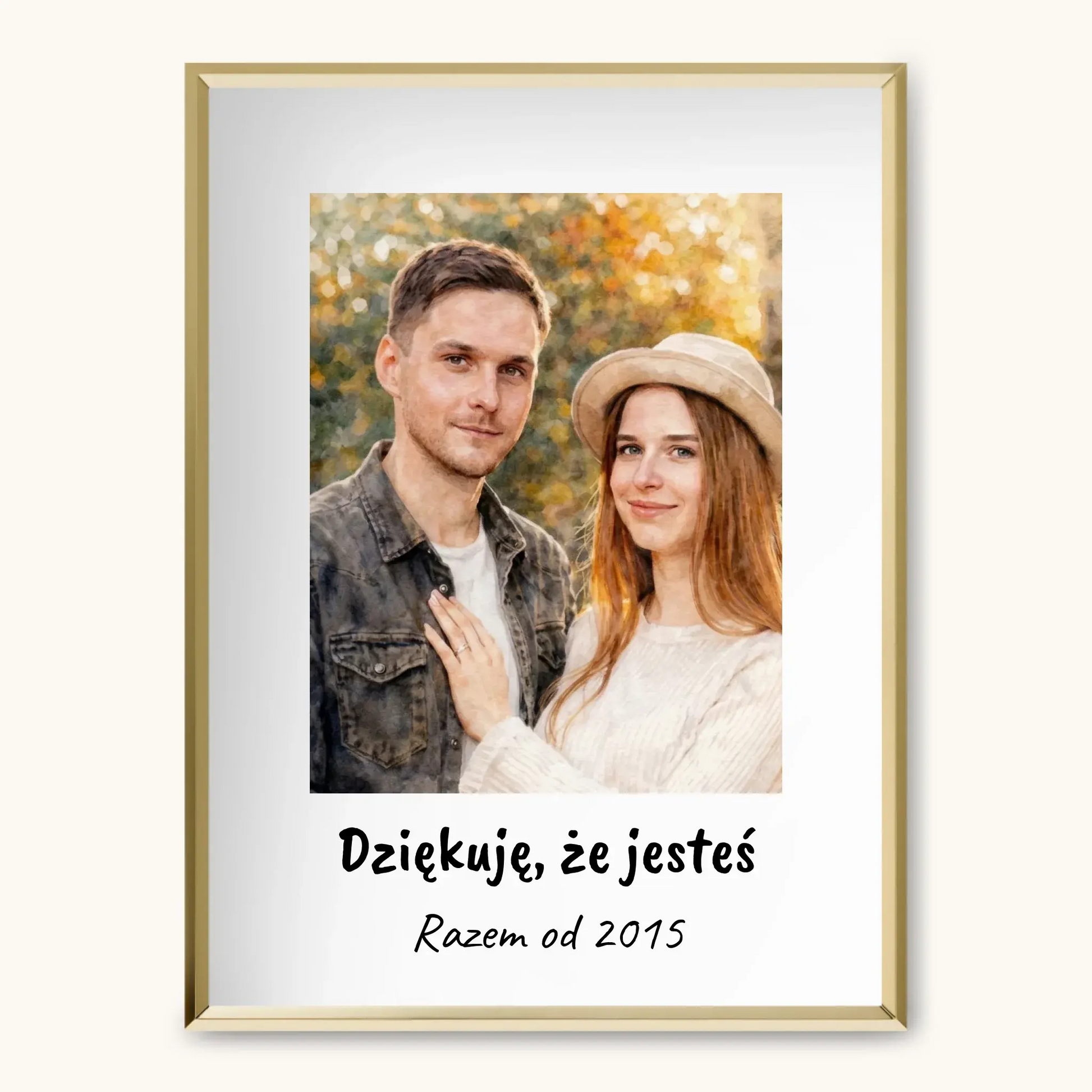 MALOWANY Z PODPISEM — personalizowany obraz AI ze zdjęcia w ramce, TaPanda.pl (zdjęcie 4)