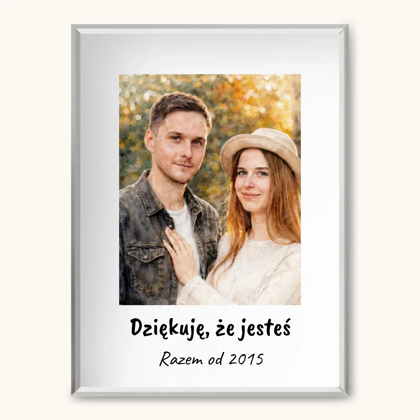 MALOWANY Z PODPISEM — personalizowany obraz AI ze zdjęcia w ramce, TaPanda.pl (zdjęcie 5)