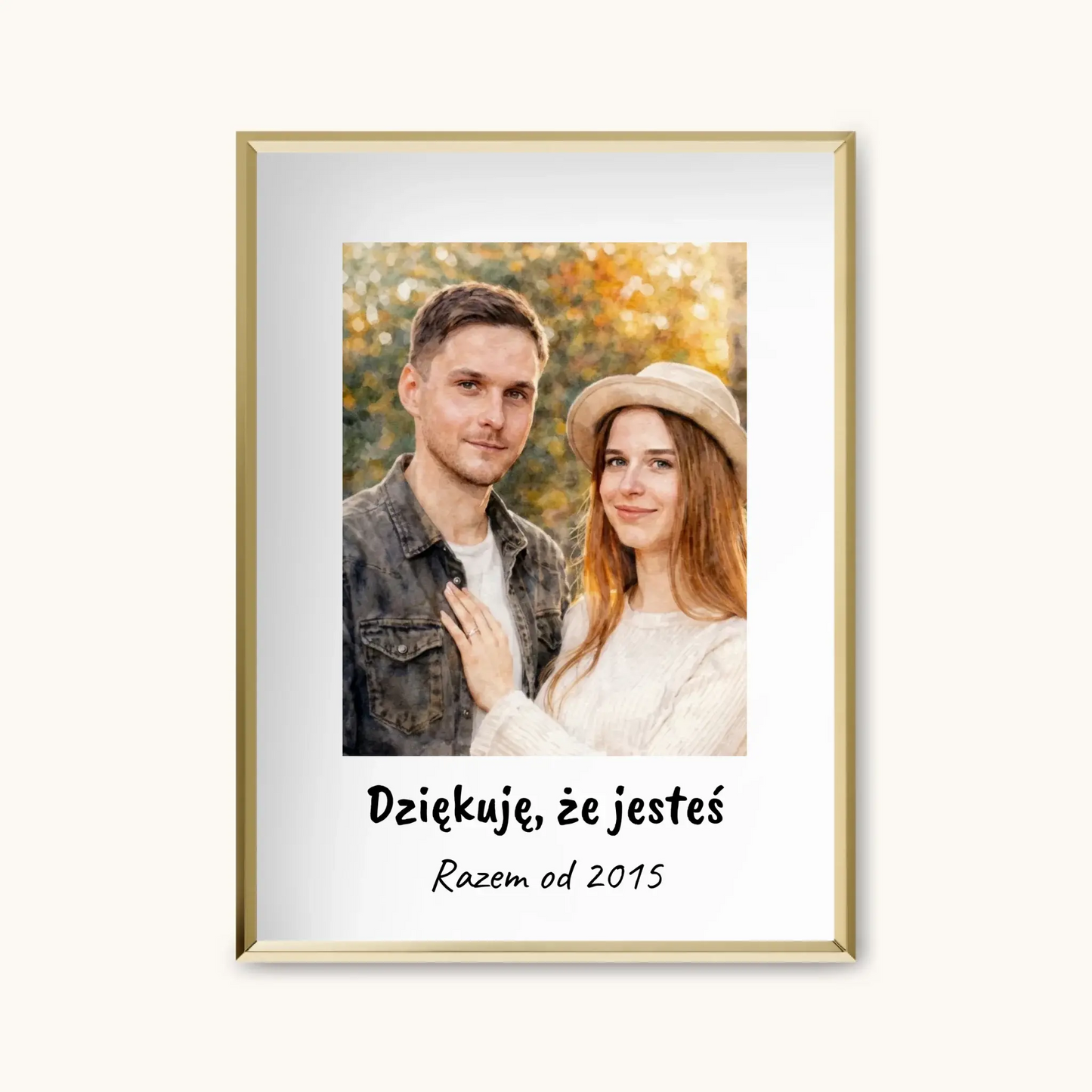MALOWANY Z PODPISEM — personalizowany obraz AI ze zdjęcia w ramce, TaPanda.pl (zdjęcie 8)