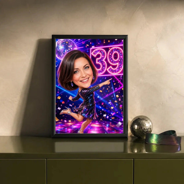 GORĄCZKA SOBOTNIEJ NOCY — personalizowany obraz AI ze zdjęcia w ramce, TaPanda.pl (zdjęcie 2)