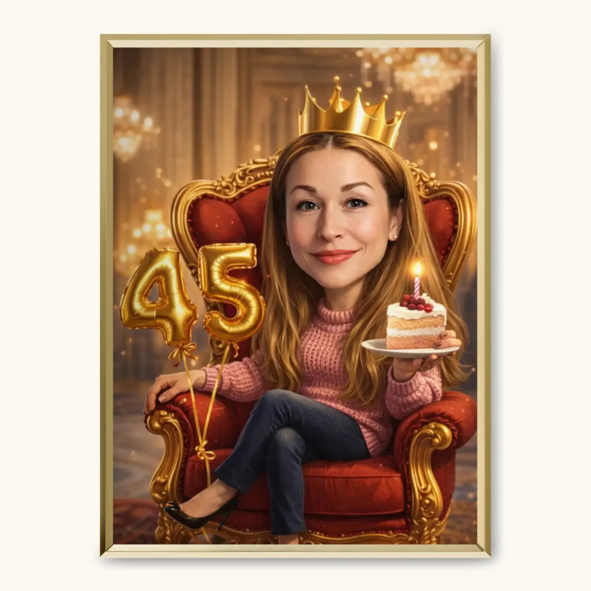 TAPANDA.PL RAMKA A3 GŁOWNE ZDJĘCIE ZŁOTA CIENKA RAMKA