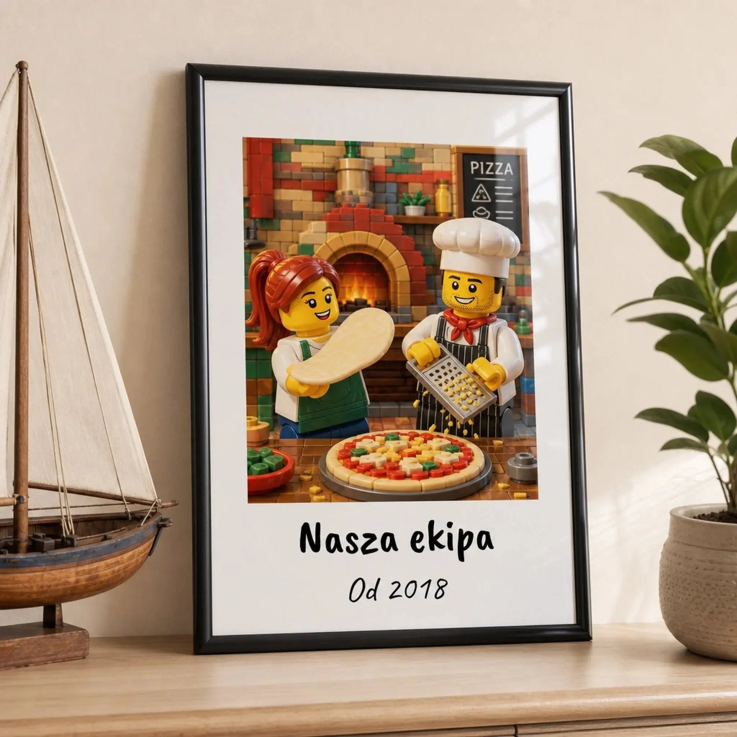 KLOCKI Z PODPISEM — personalizowany obraz AI ze zdjęcia w ramce, TaPanda.pl (zdjęcie 2)