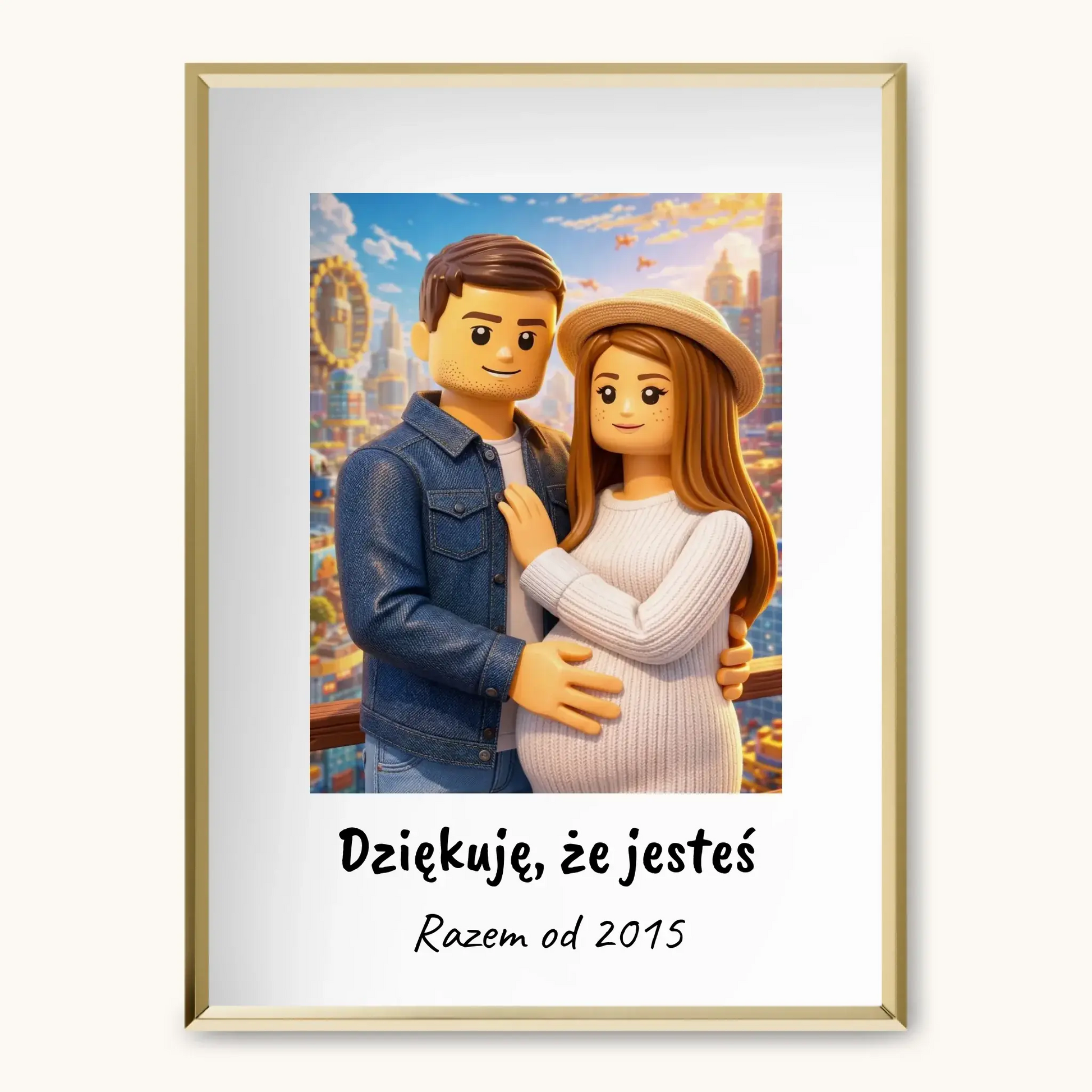 KLOCKI Z PODPISEM — personalizowany obraz AI ze zdjęcia w ramce, TaPanda.pl (zdjęcie 4)