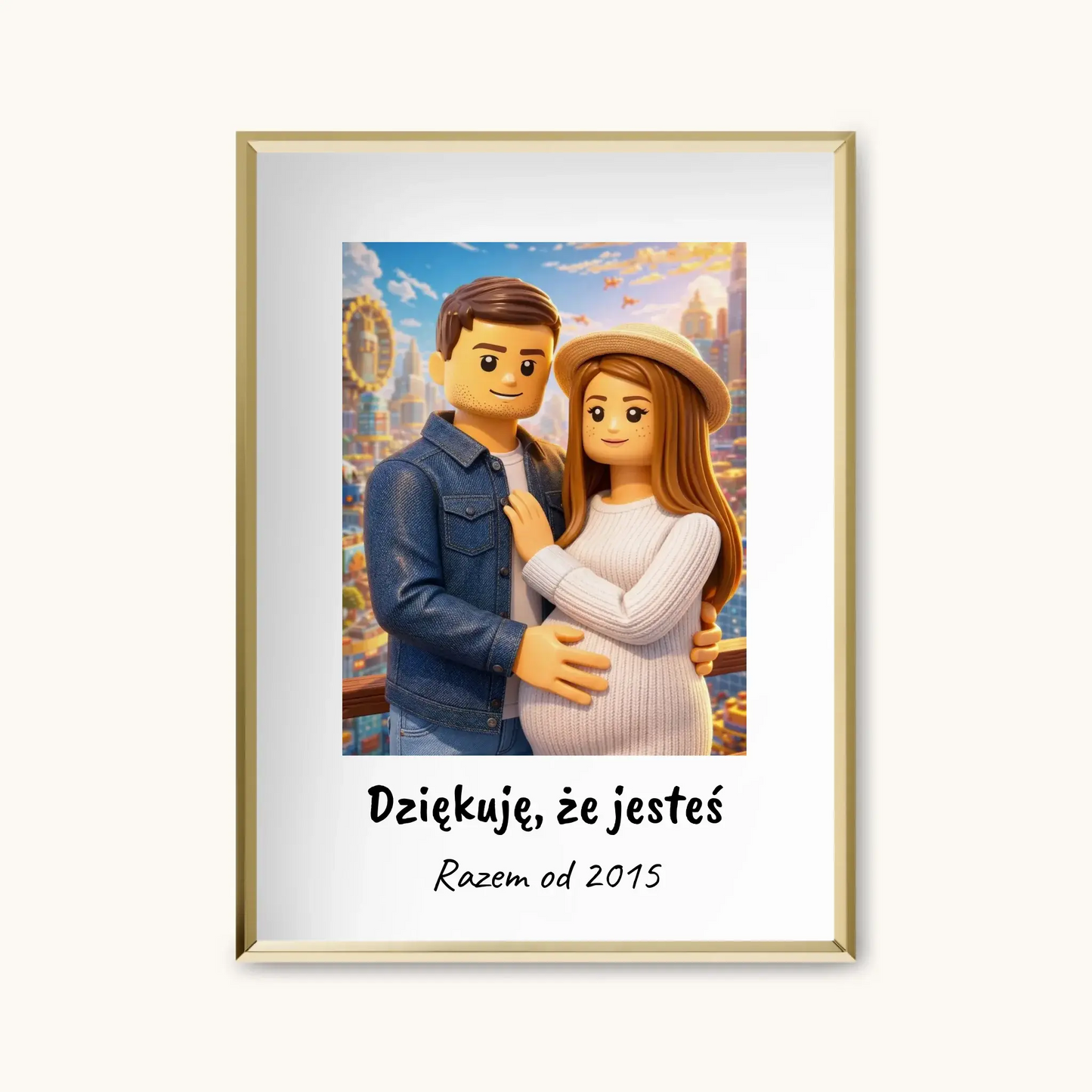 KLOCKI Z PODPISEM — personalizowany obraz AI ze zdjęcia w ramce, TaPanda.pl (zdjęcie 8)