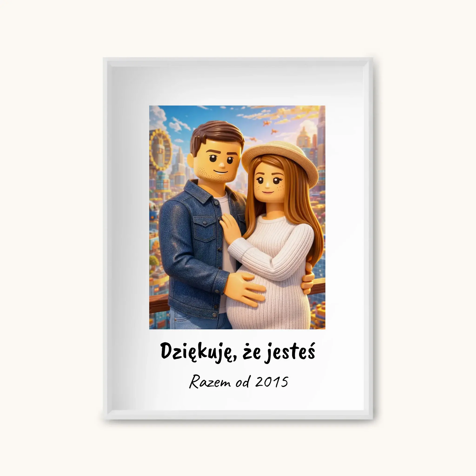 KLOCKI Z PODPISEM — personalizowany obraz AI ze zdjęcia w ramce, TaPanda.pl (zdjęcie 7)