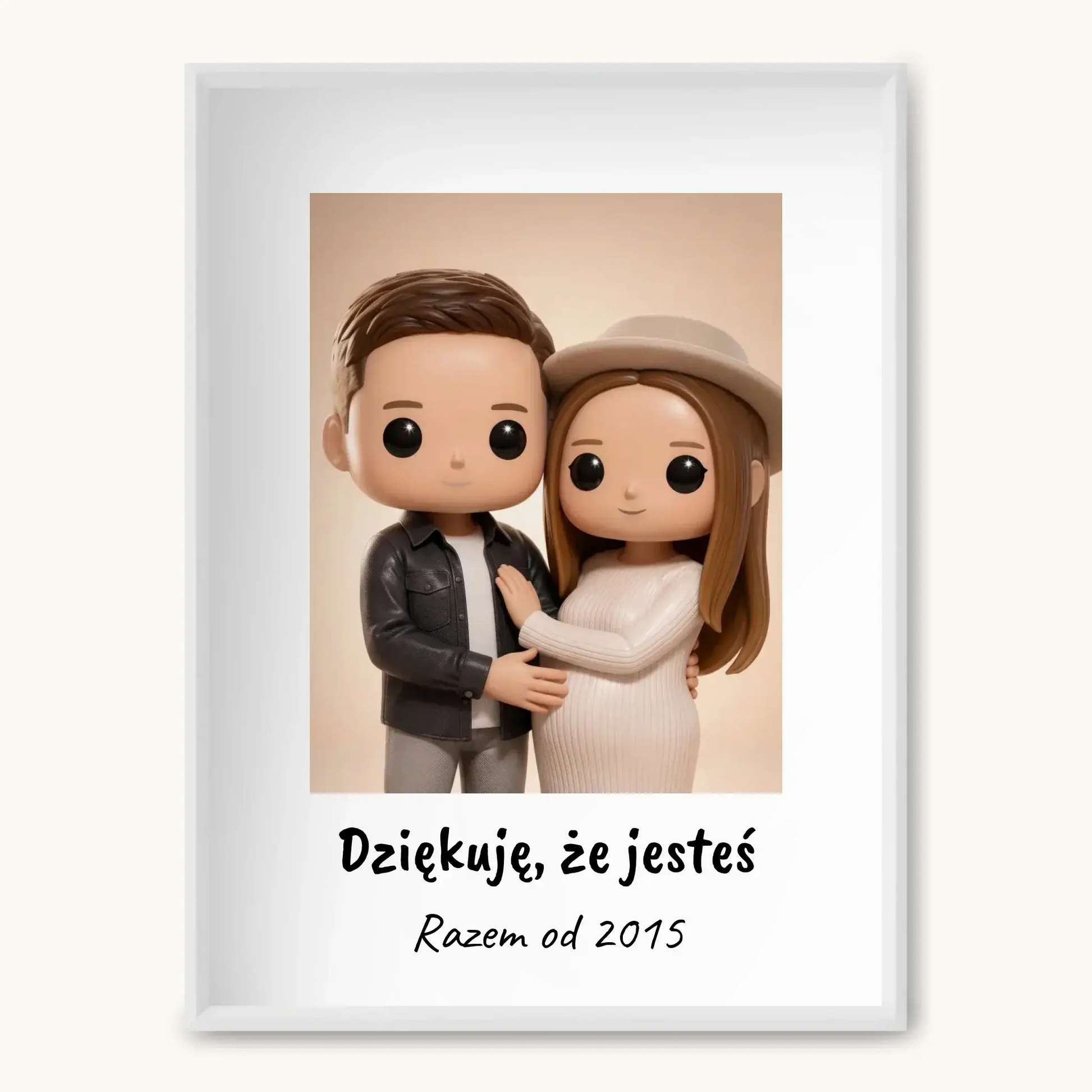 FIGURKA Z PODPISEM — personalizowany obraz AI ze zdjęcia w ramce, TaPanda.pl (zdjęcie 3)