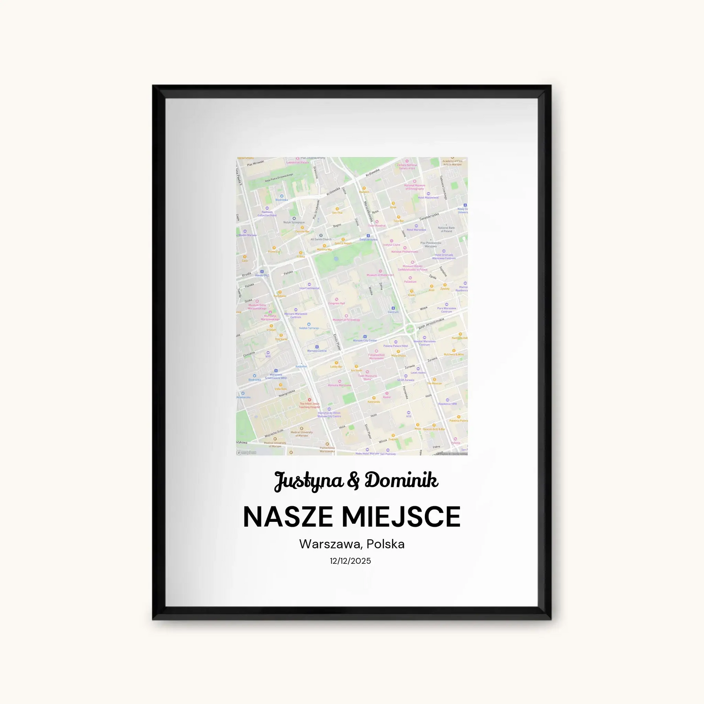 MAPA MIASTA — personalizowany obraz AI ze zdjęcia w ramce, TaPanda.pl (zdjęcie 6)