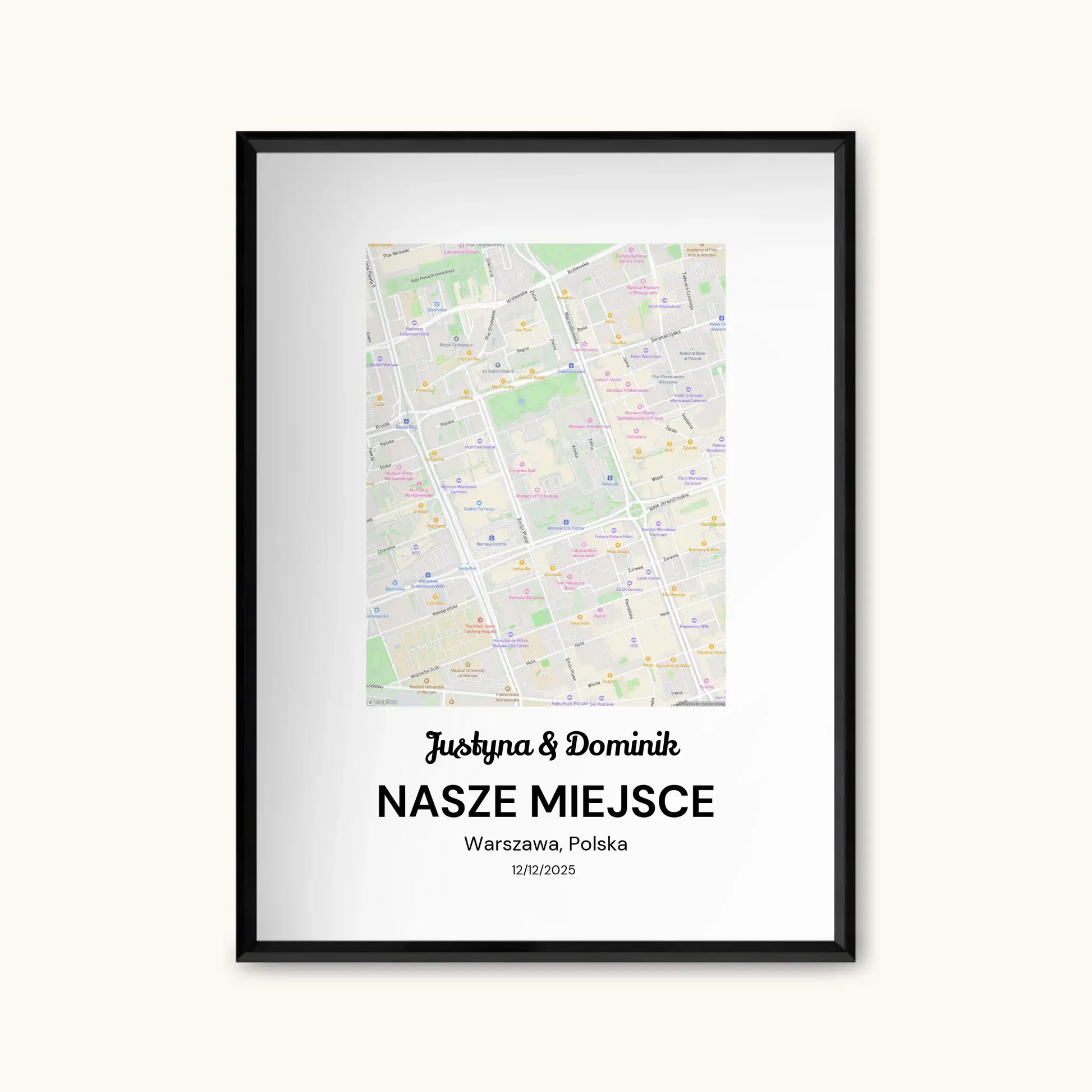 MAPA MIASTA — personalizowany obraz AI ze zdjęcia w ramce, TaPanda.pl (zdjęcie 6)