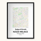 MAPA MIASTA — personalizowany obraz AI ze zdjęcia w ramce, TaPanda.pl