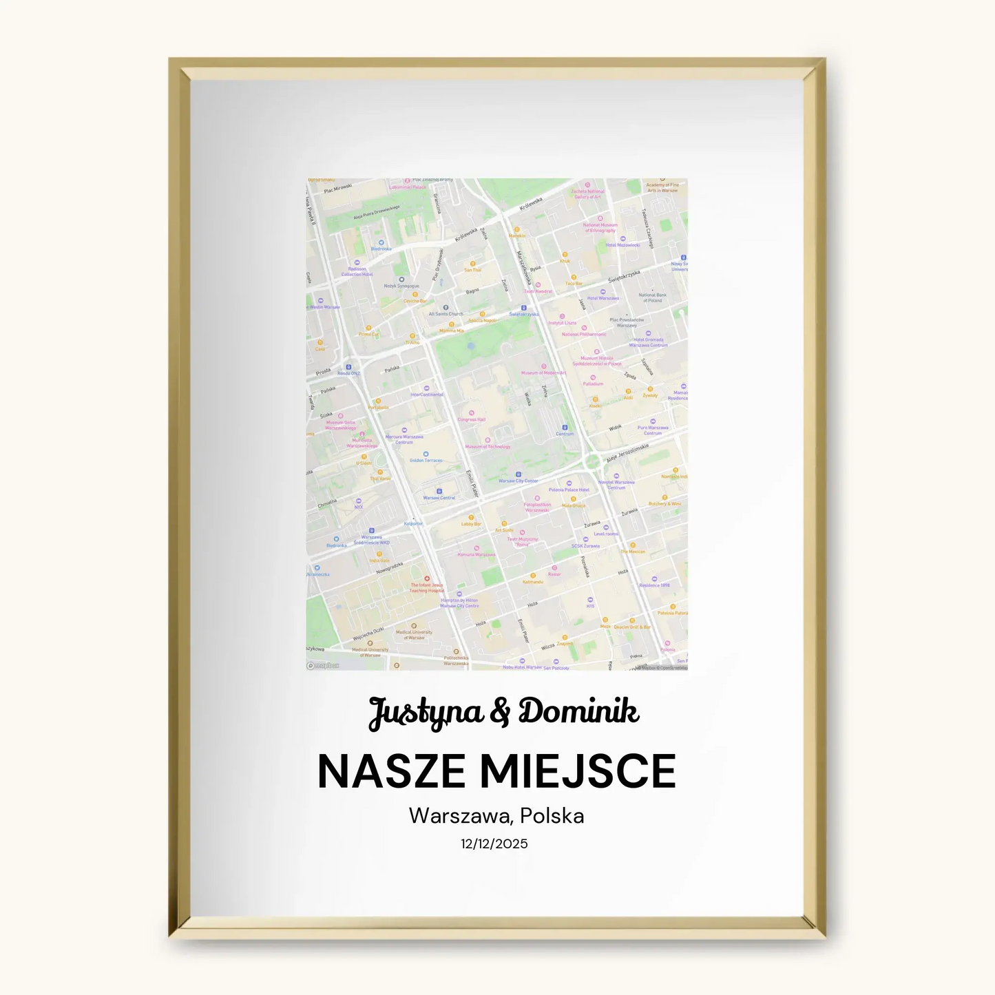 MAPA MIASTA — personalizowany obraz AI ze zdjęcia w ramce, TaPanda.pl (zdjęcie 4)