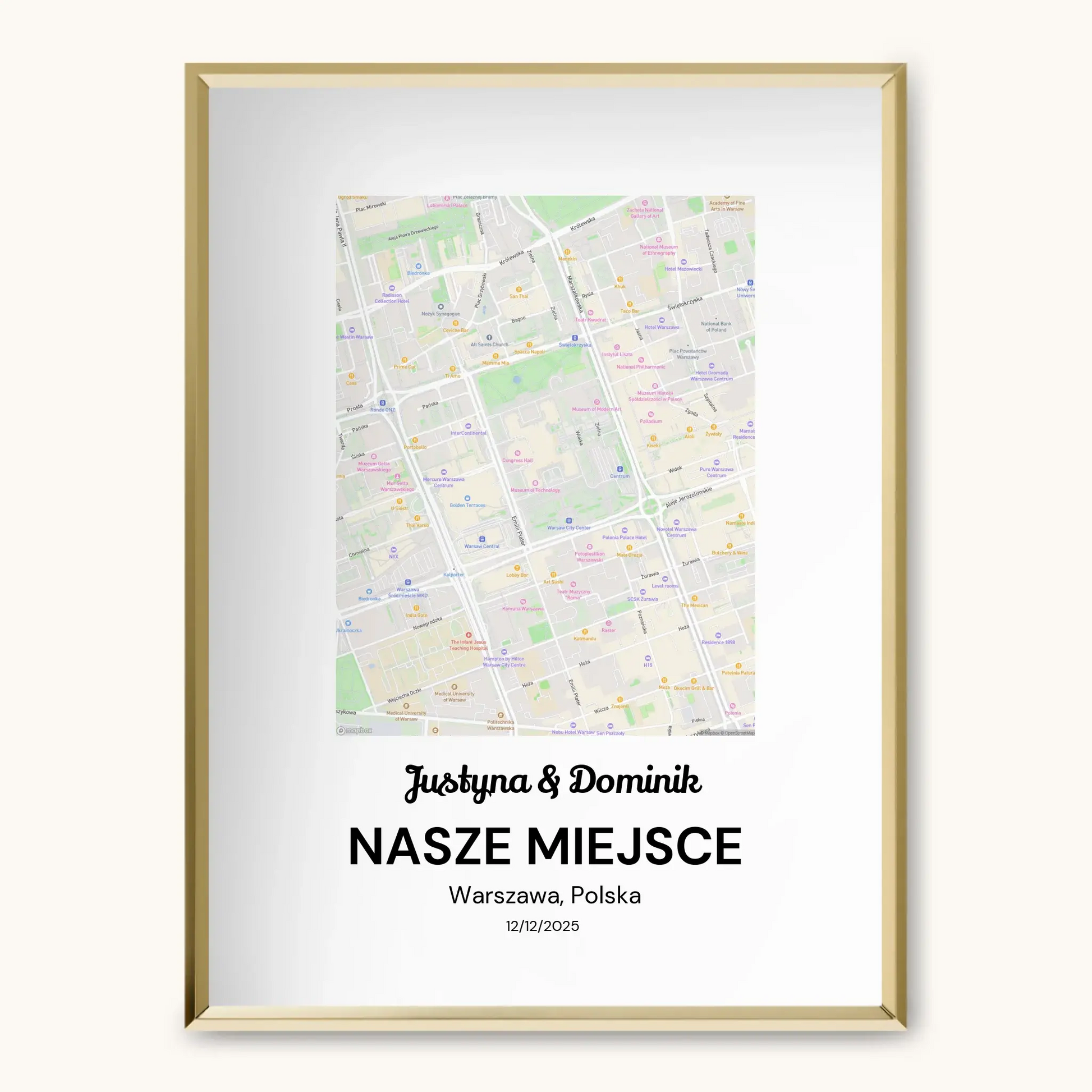 MAPA MIASTA — personalizowany obraz AI ze zdjęcia w ramce, TaPanda.pl (zdjęcie 4)
