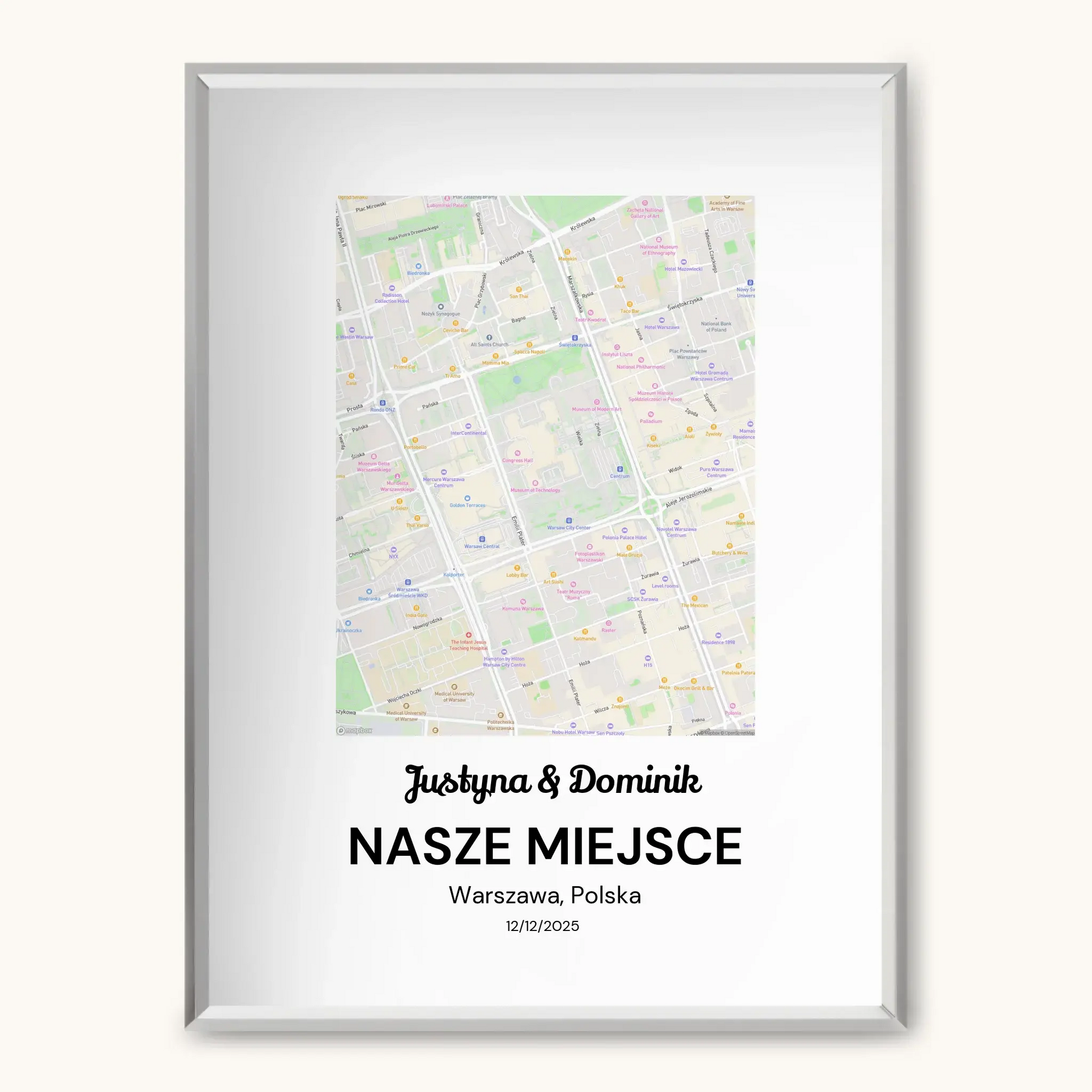 MAPA MIASTA — personalizowany obraz AI ze zdjęcia w ramce, TaPanda.pl (zdjęcie 5)