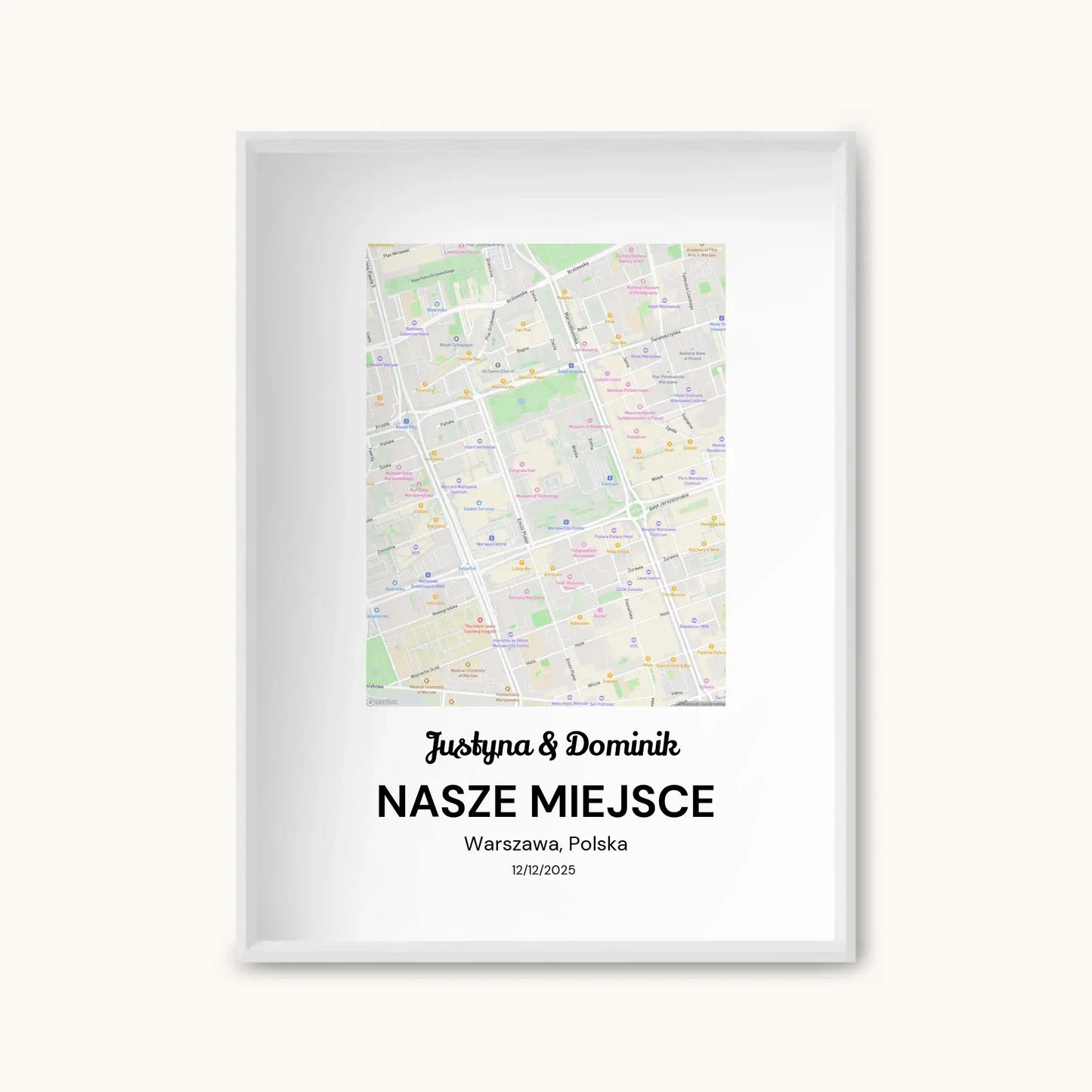 MAPA MIASTA — personalizowany obraz AI ze zdjęcia w ramce, TaPanda.pl (zdjęcie 7)