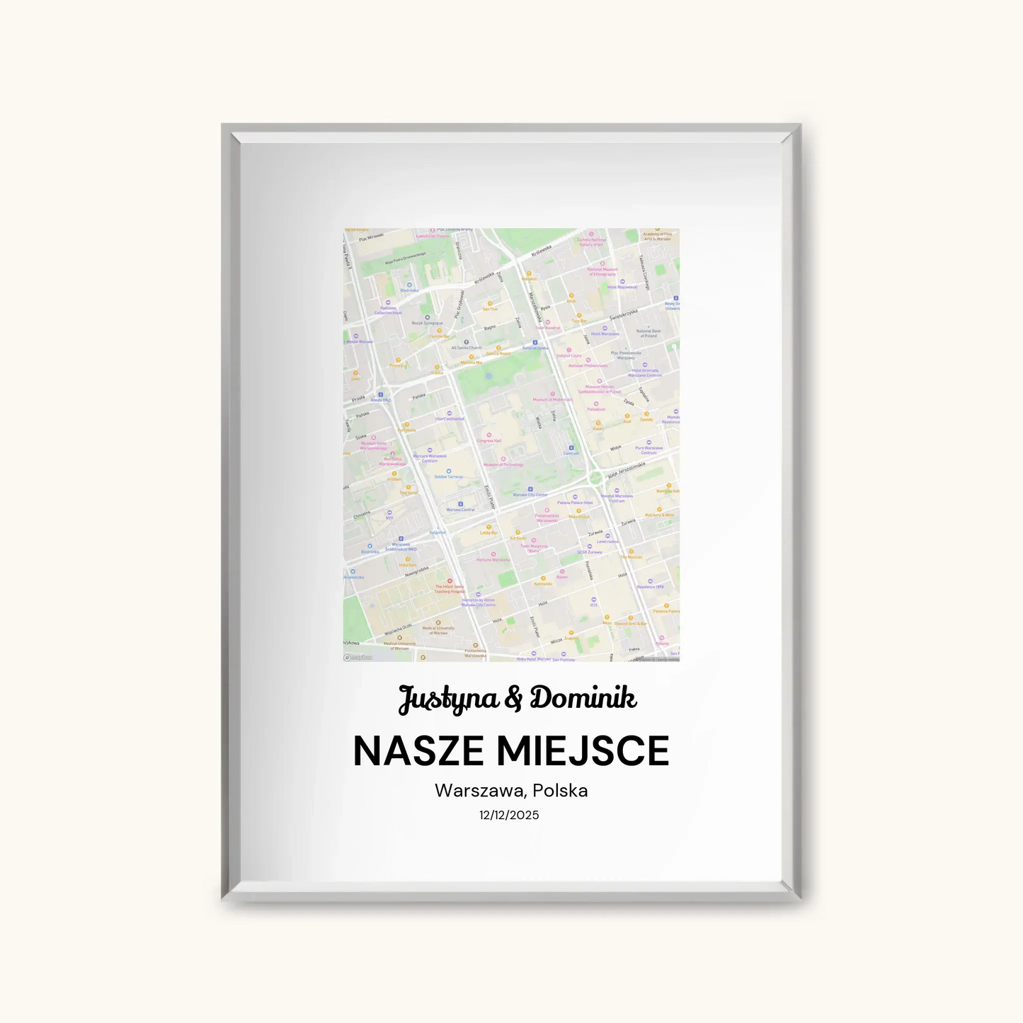 MAPA MIASTA — personalizowany obraz AI ze zdjęcia w ramce, TaPanda.pl (zdjęcie 9)