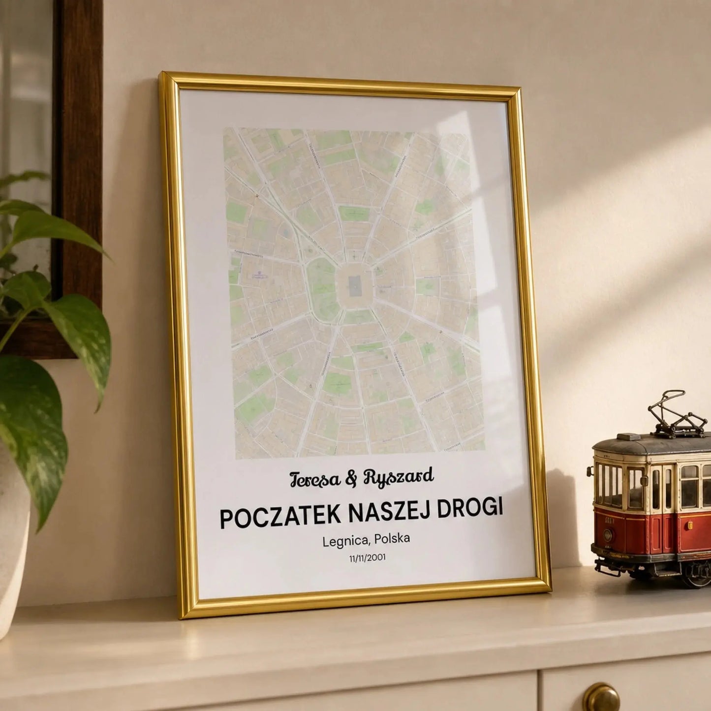 MAPA MIASTA — personalizowany obraz AI ze zdjęcia w ramce, TaPanda.pl (zdjęcie 2)